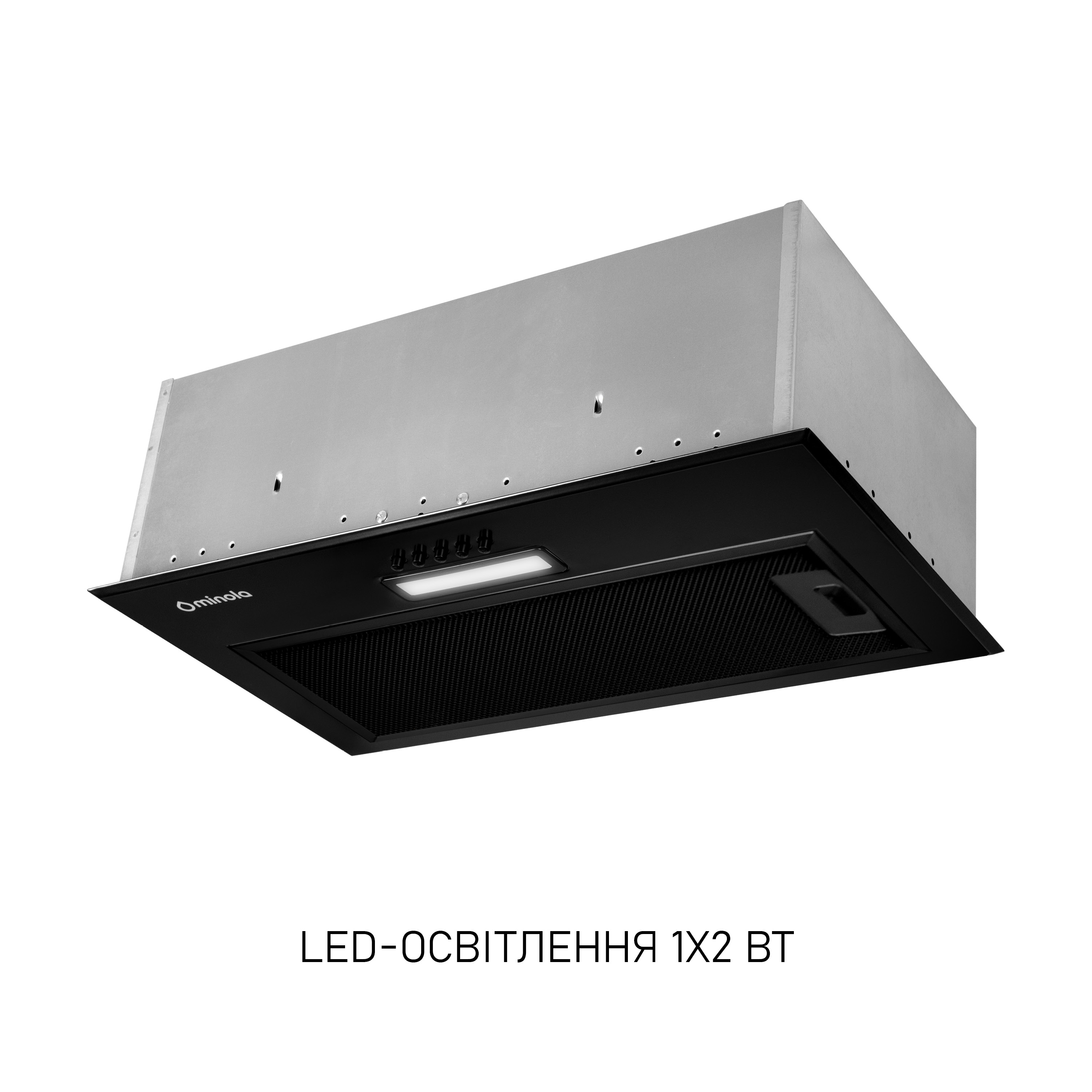 Minola 5905538402614 - зображення 3 Вытяжка полновстроенная Minola HBI 5214 BLF 700 LED - зображення 3