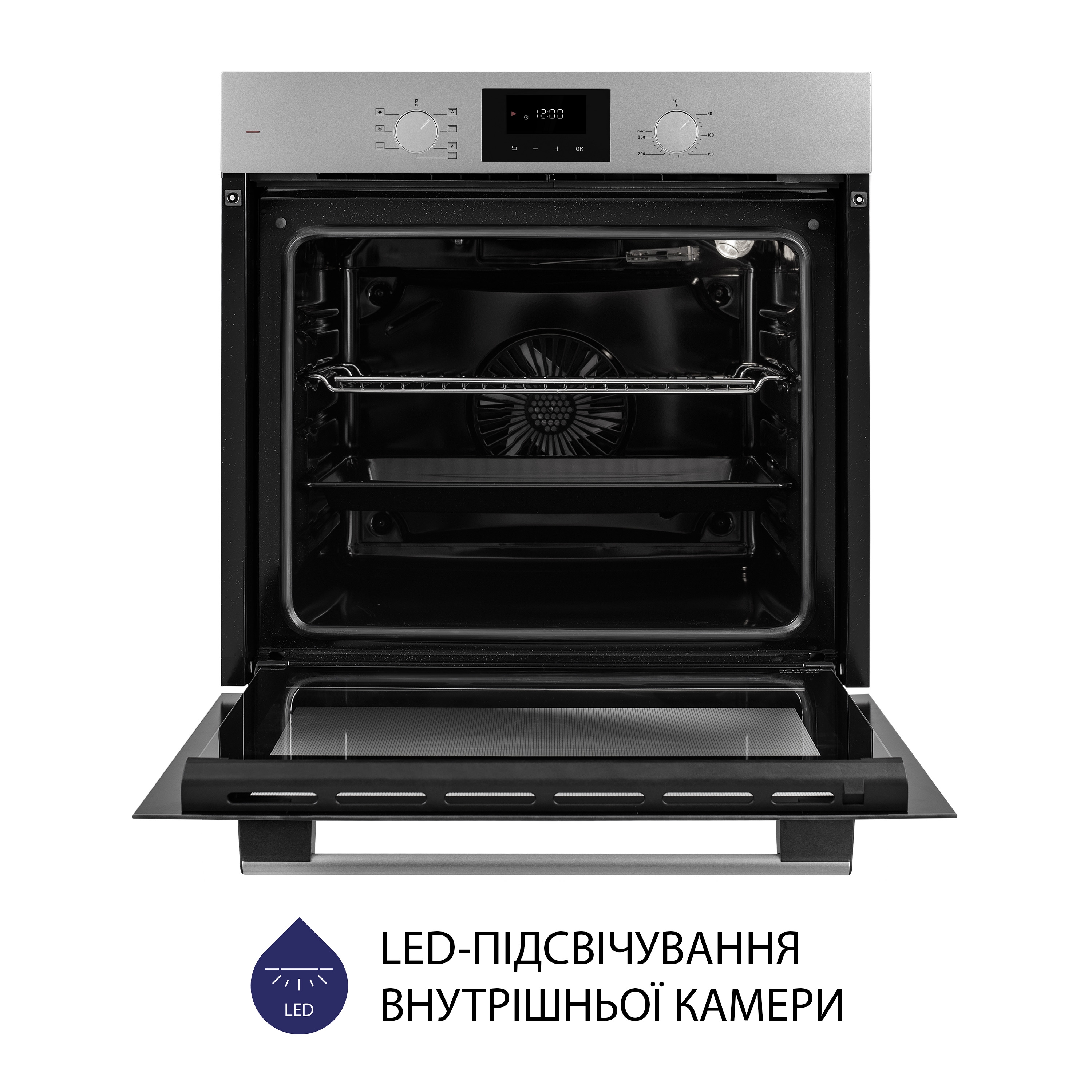 Minola 5905538401624 - зображення 6 Духовой шкаф электрический Minola EOD 675 Dove Gray - зображення 6
