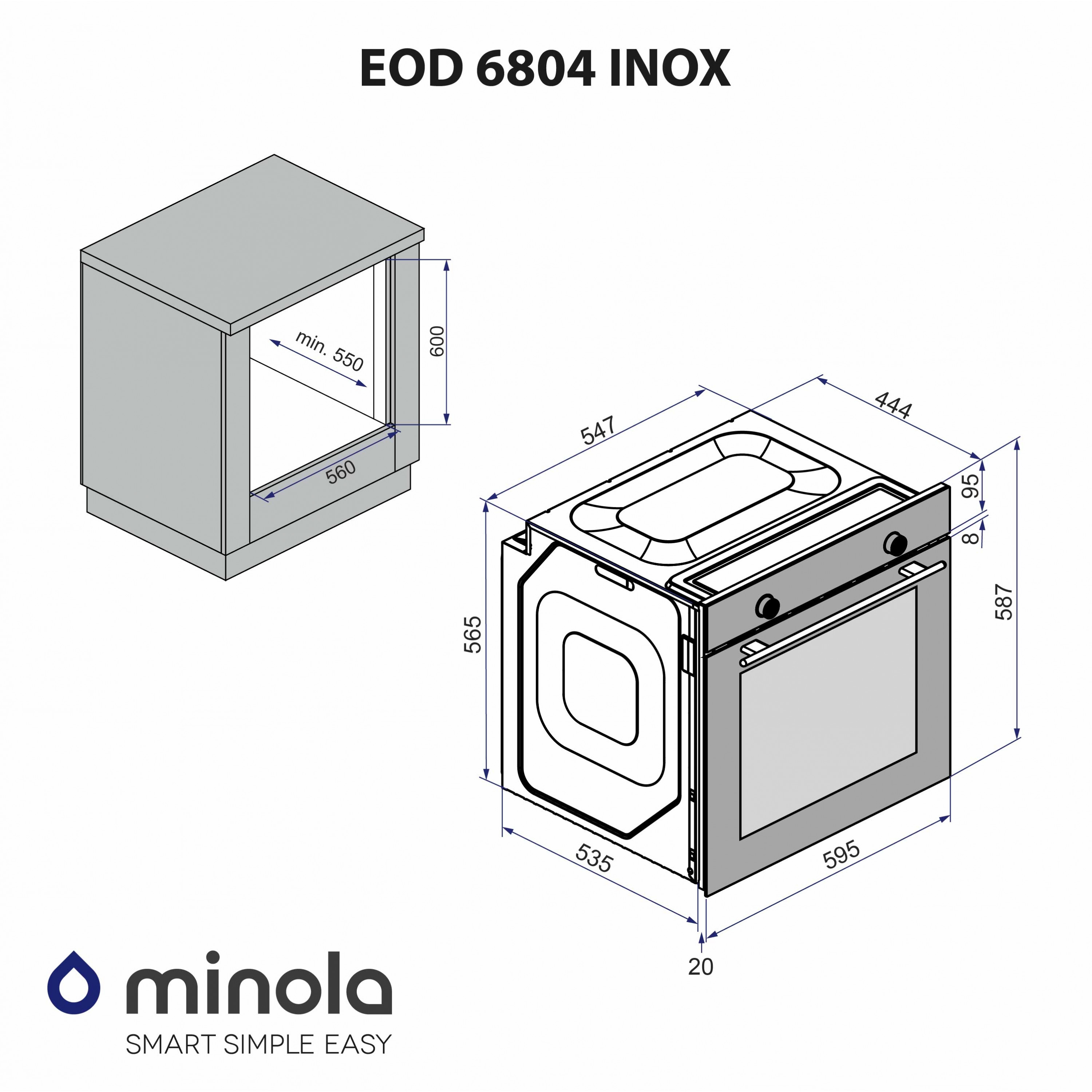 Духовой шкаф электрический Minola EOD 6804 INOX - зображення 14