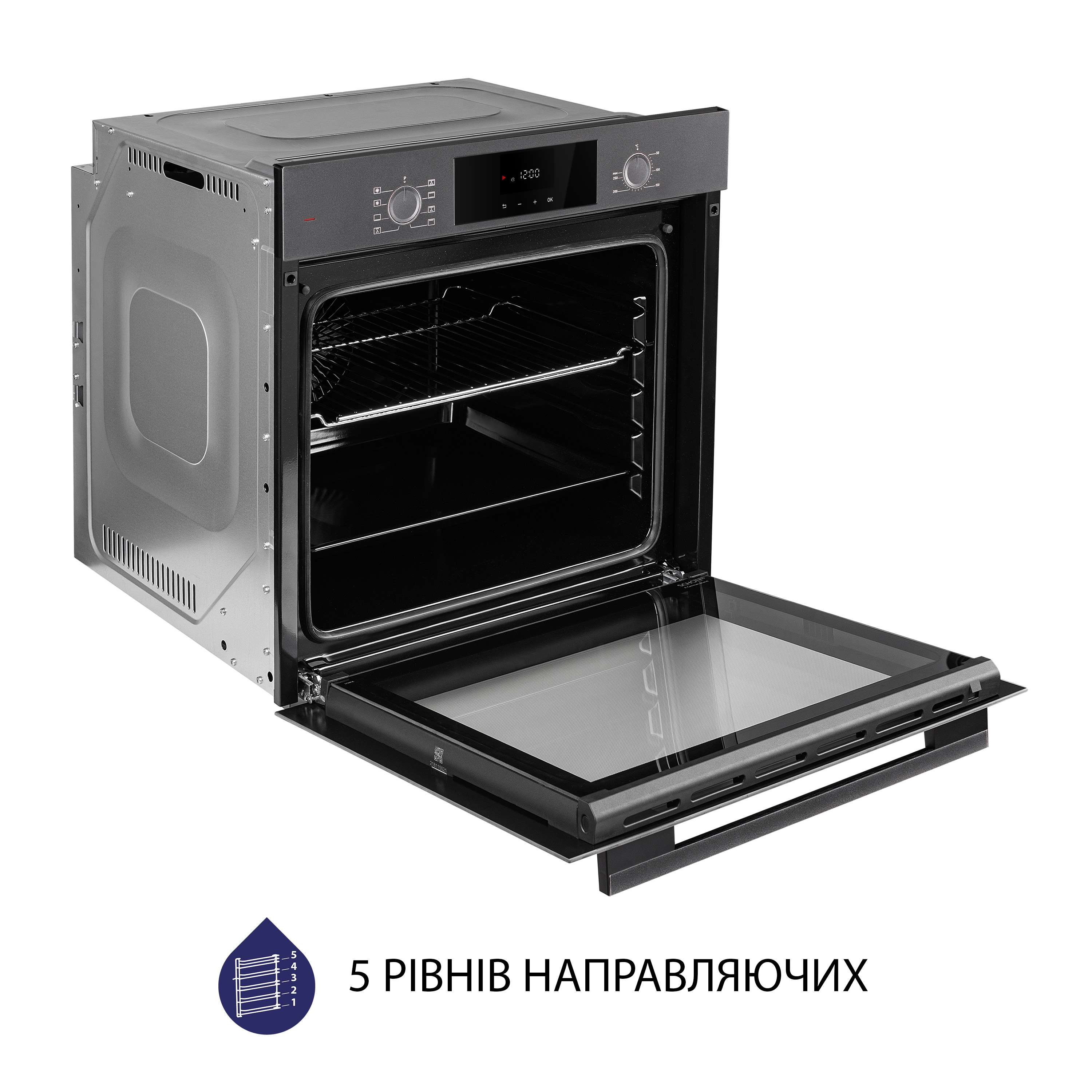 Духовой шкаф электрический Minola EOD 6804 Platinum Gray - зображення 8