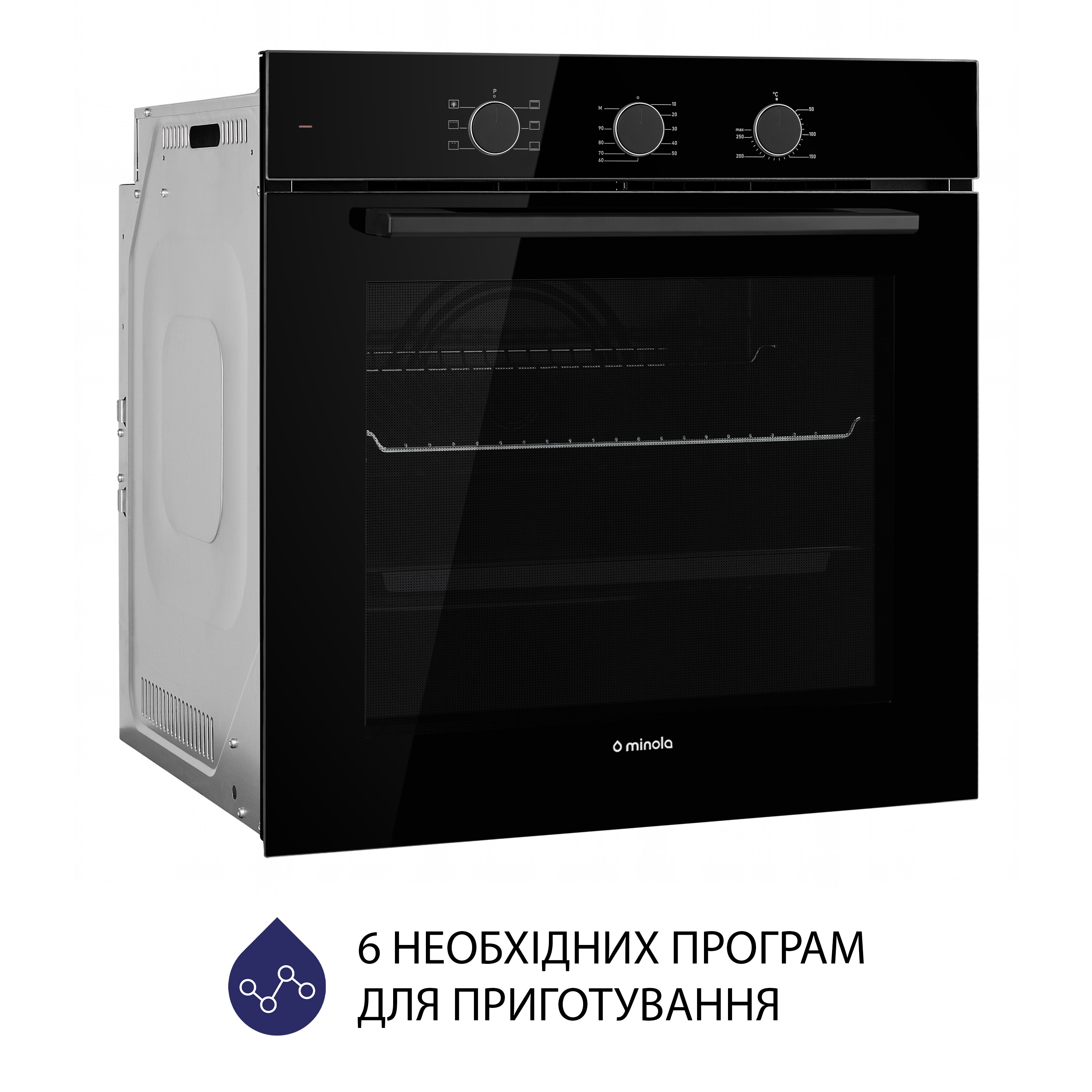 Minola 5905538401549 - зображення 3 Духовой шкаф электрический Minola EO 665 BL - зображення 3