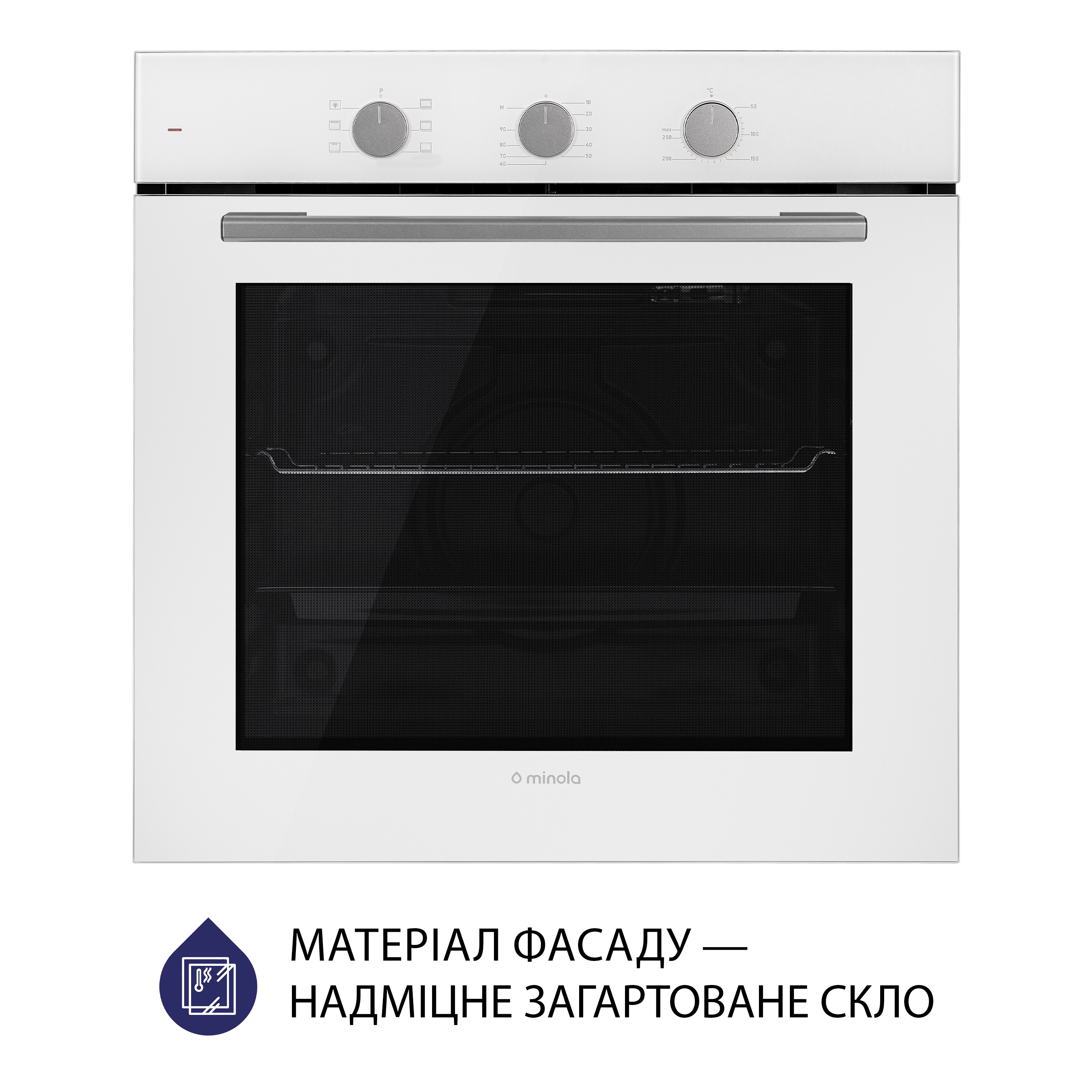 Minola 5905538401556 - зображення 2 Духовой шкаф электрический Minola EO 665 WH - зображення 2