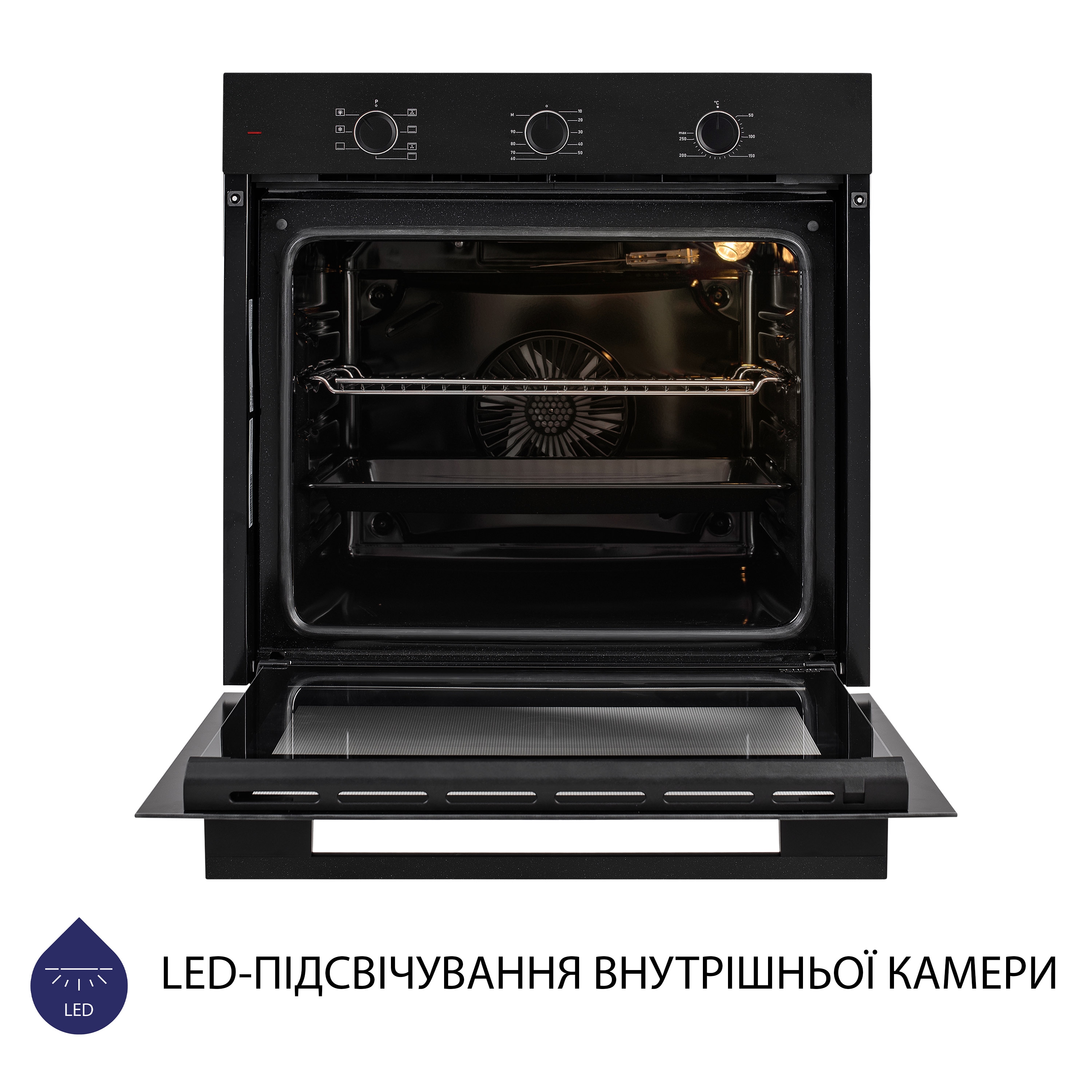 Minola 5902767909655 - зображення 7 Духовой шкаф электрический Minola EO 674 Midnight - зображення 7