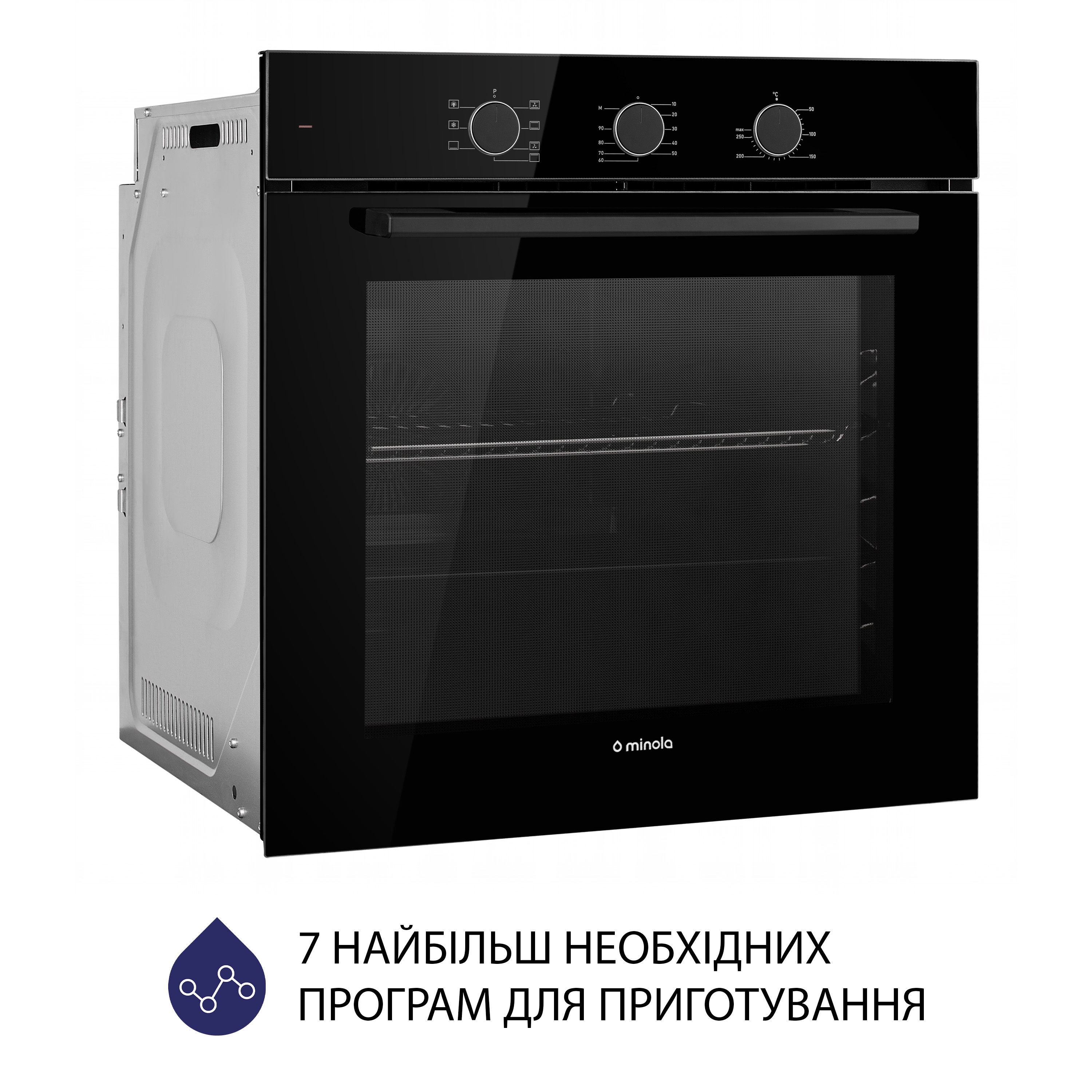 Minola 5905538401570 - зображення 3 Духовой шкаф электрический Minola EO 675 BL - зображення 3
