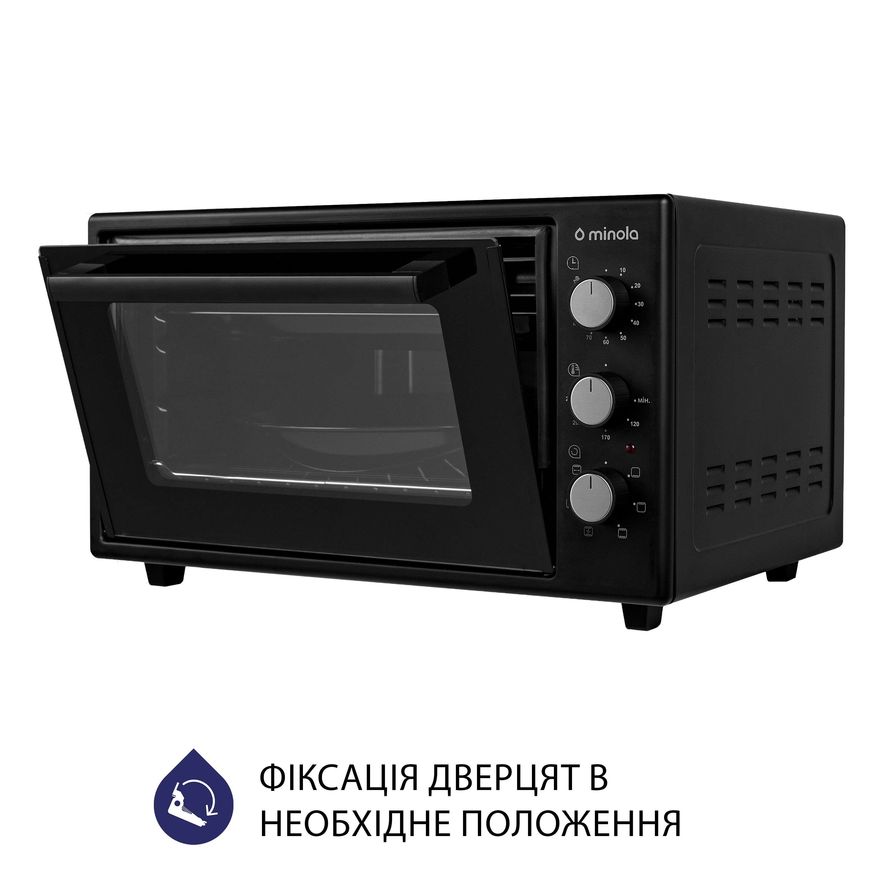 Minola 5902767909235 - зображення 7 Электрическая печь Minola FOET 3714 BL - зображення 7