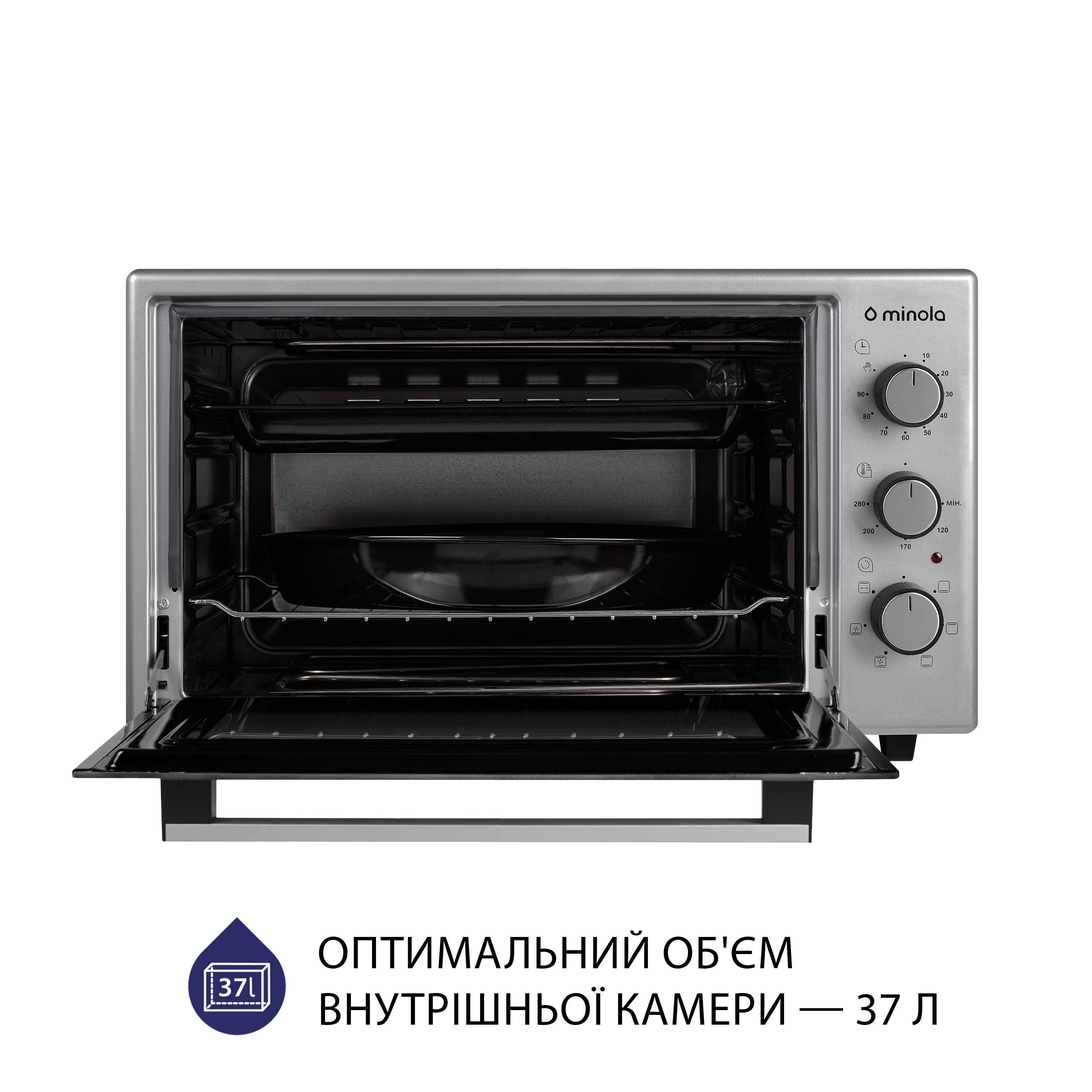 Minola 5902767909259 - зображення 2 Электрическая печь Minola FOET 3714 GR - зображення 2