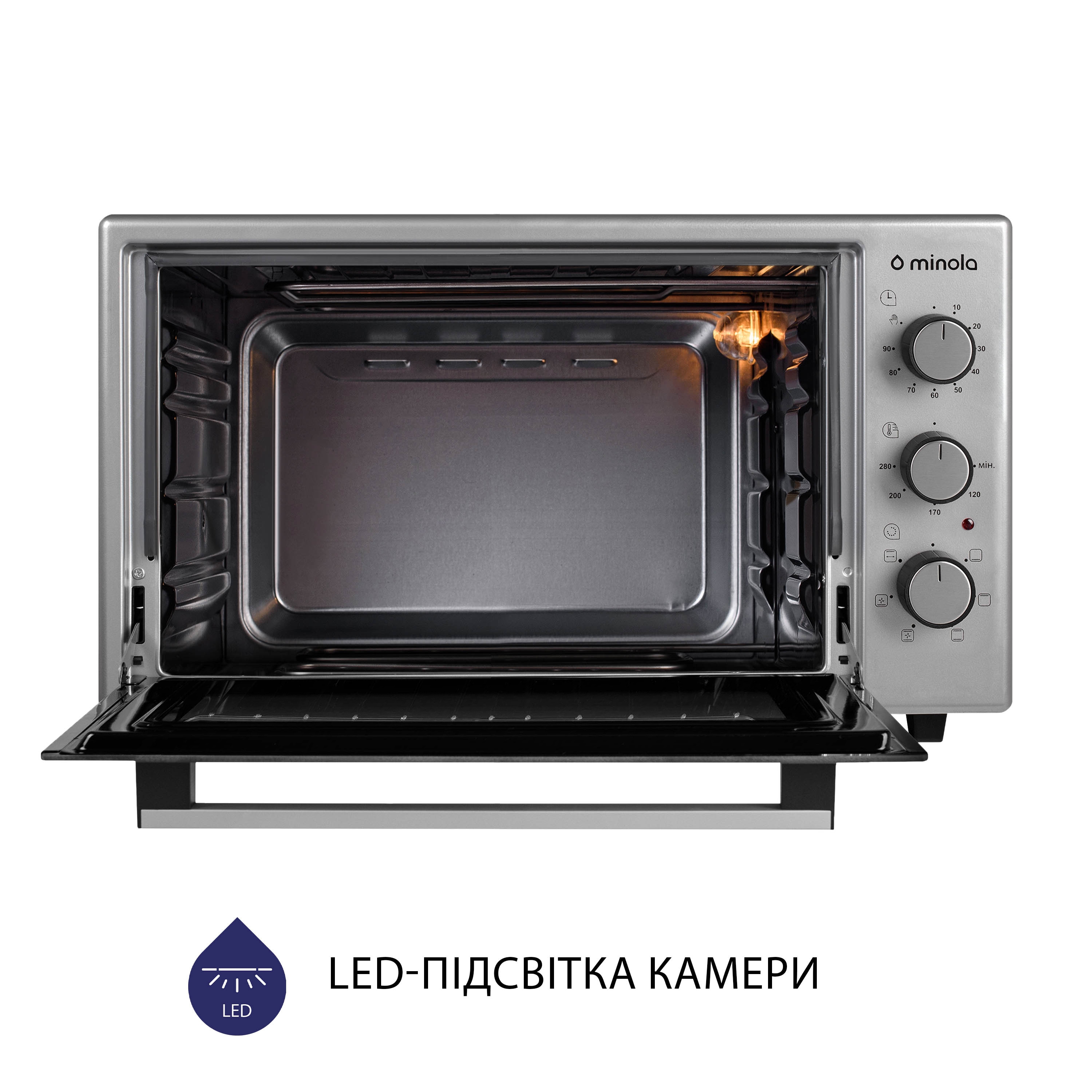 Minola 5902767909259 - зображення 9 Электрическая печь Minola FOET 3714 GR - зображення 9