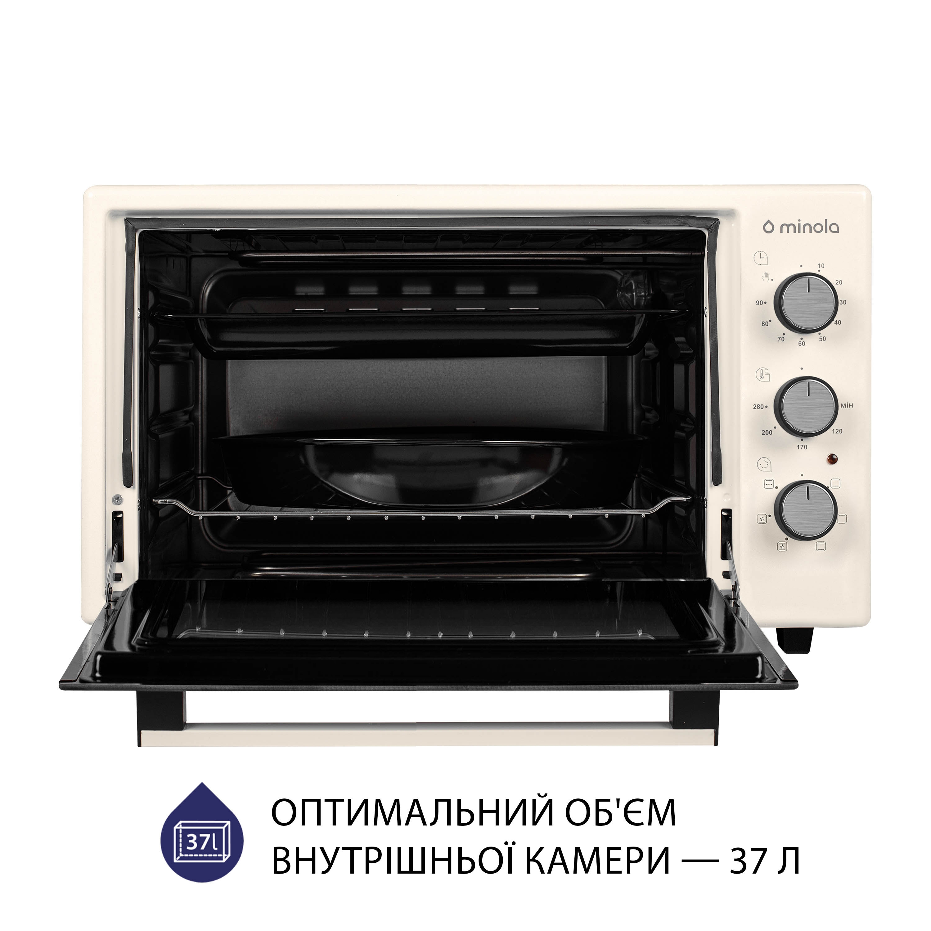 Minola 5902767909266 - зображення 2 Электрическая печь Minola FOET 3714 IV - зображення 2