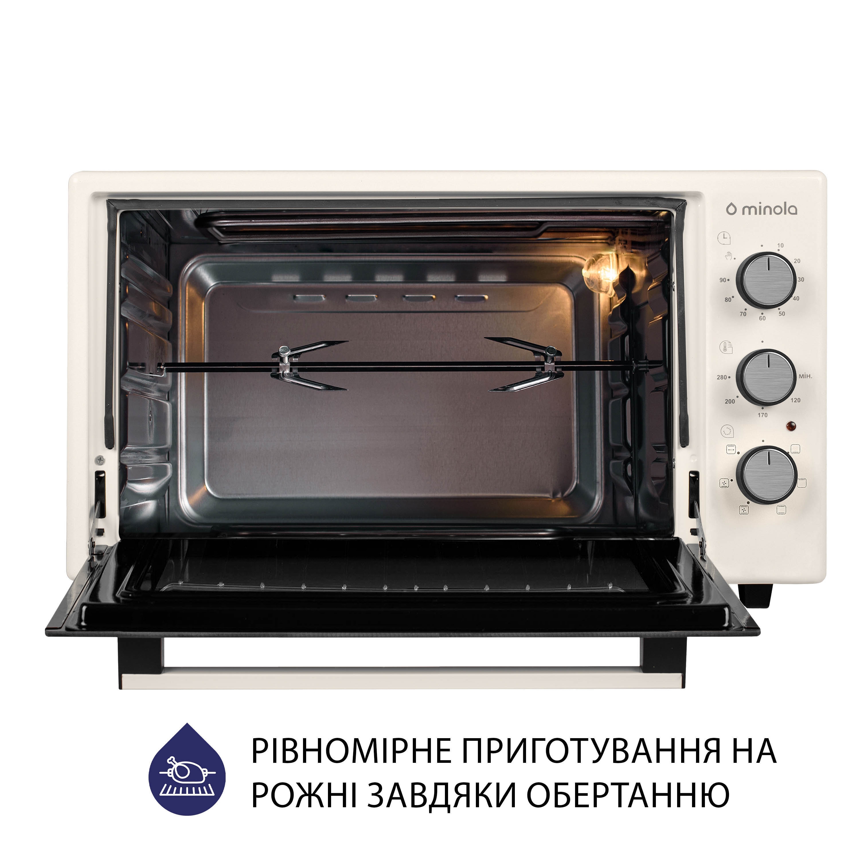 Minola 5902767909266 - зображення 10 Электрическая печь Minola FOET 3714 IV - зображення 10