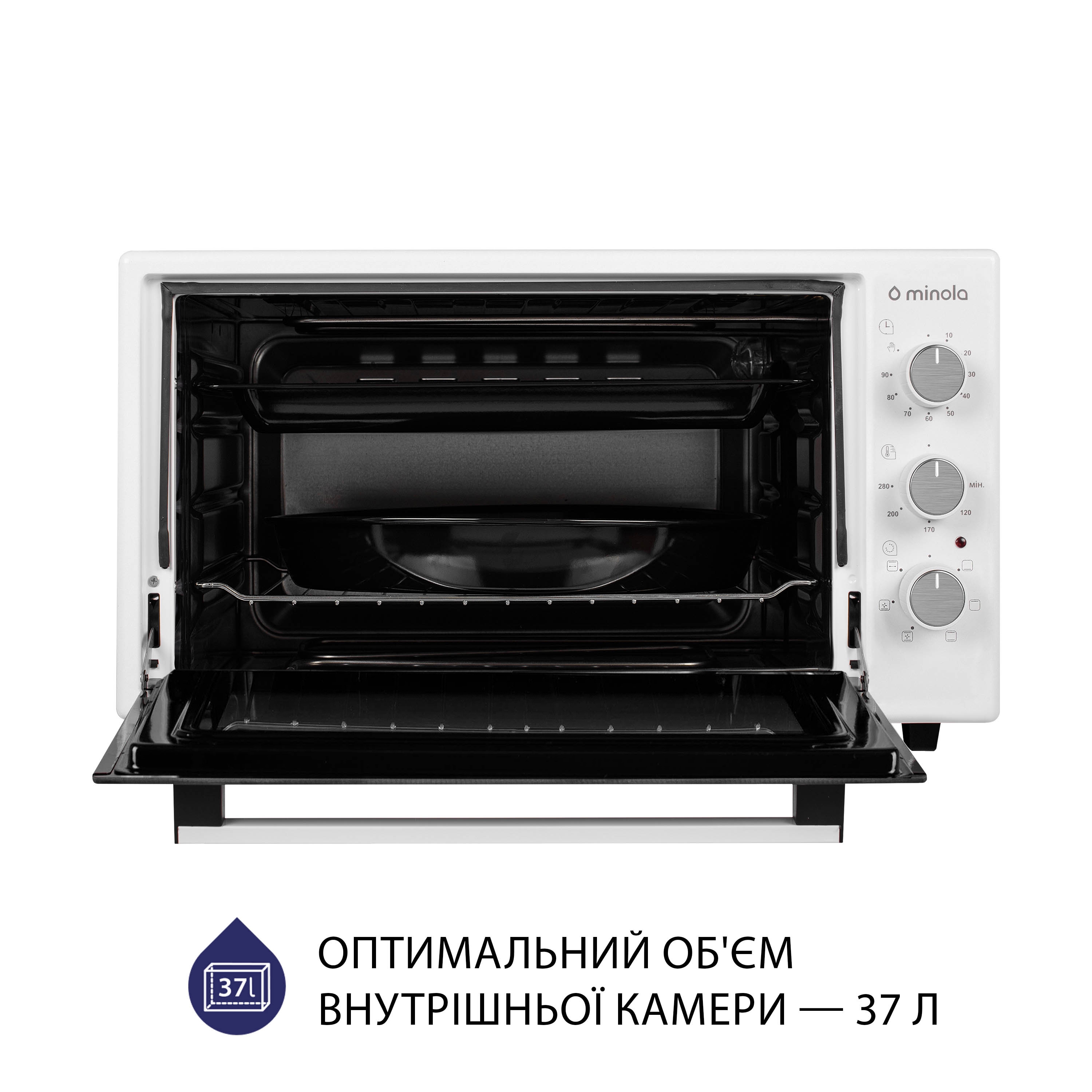 Электрическая печь Minola FOET 3714 WH - зображення 2
