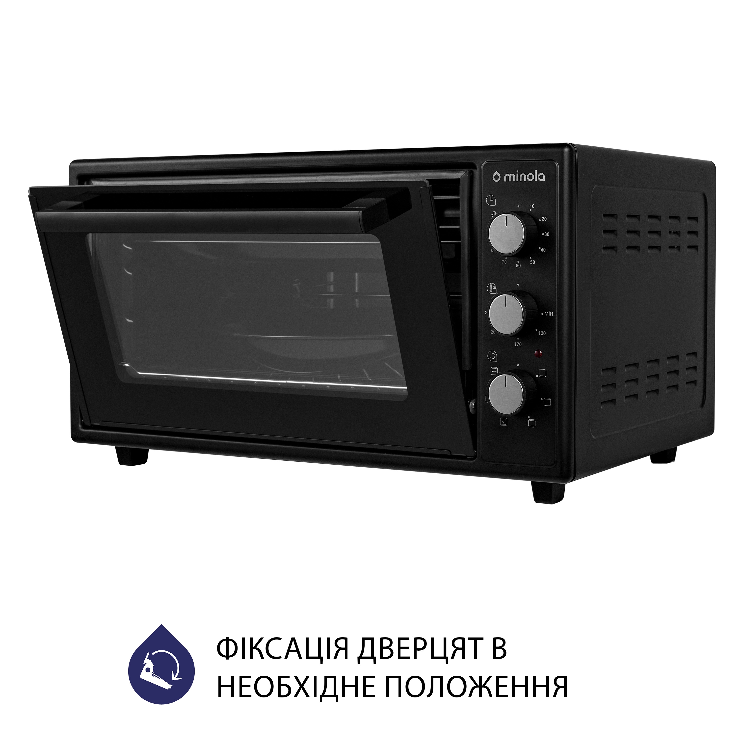 Minola 5902767909365 - зображення 7 Электрическая печь Minola FOET 4815 BL - зображення 7
