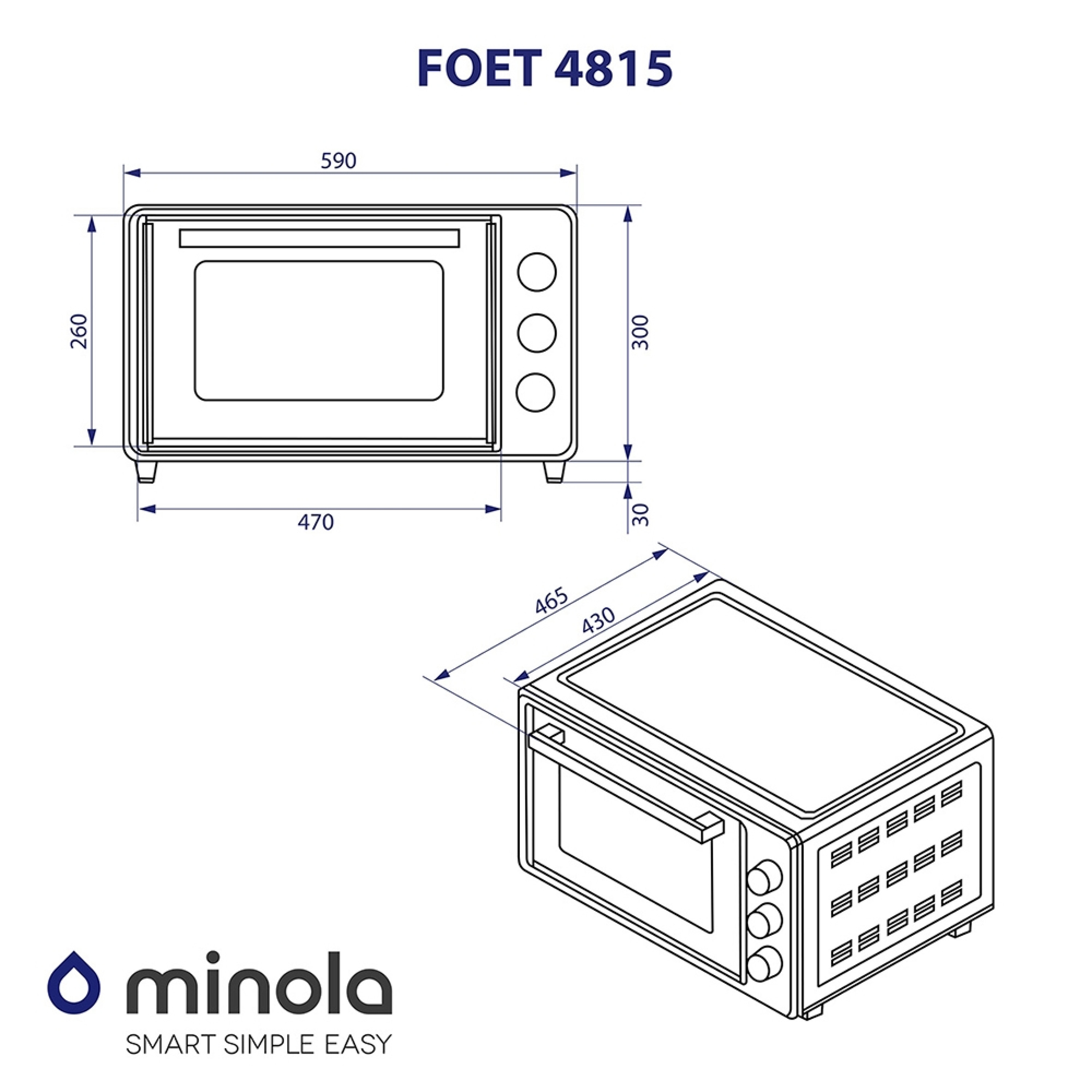 Электрическая печь Minola FOET 4815 WH - зображення 17