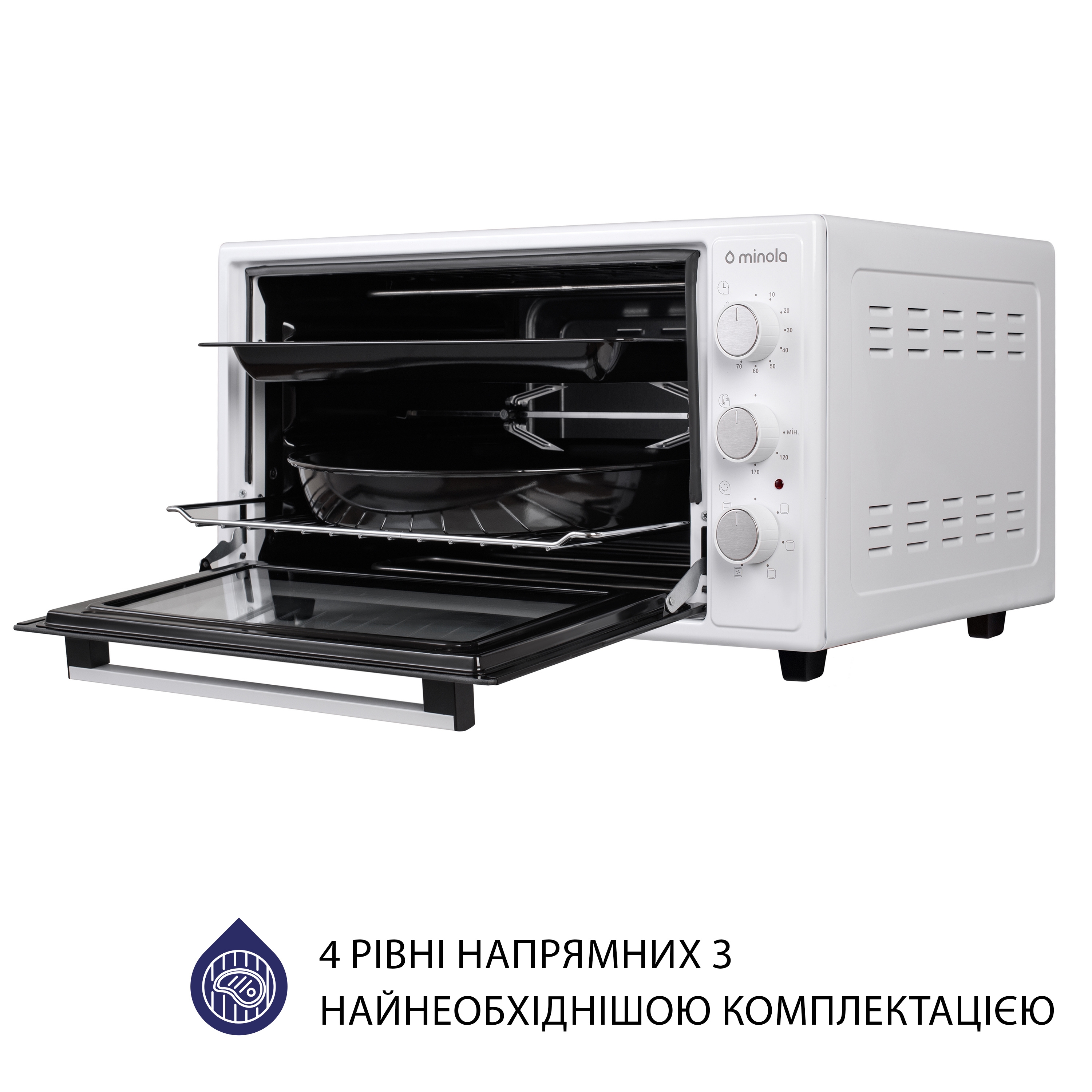 Электрическая печь Minola FOET 4815 WH - зображення 8