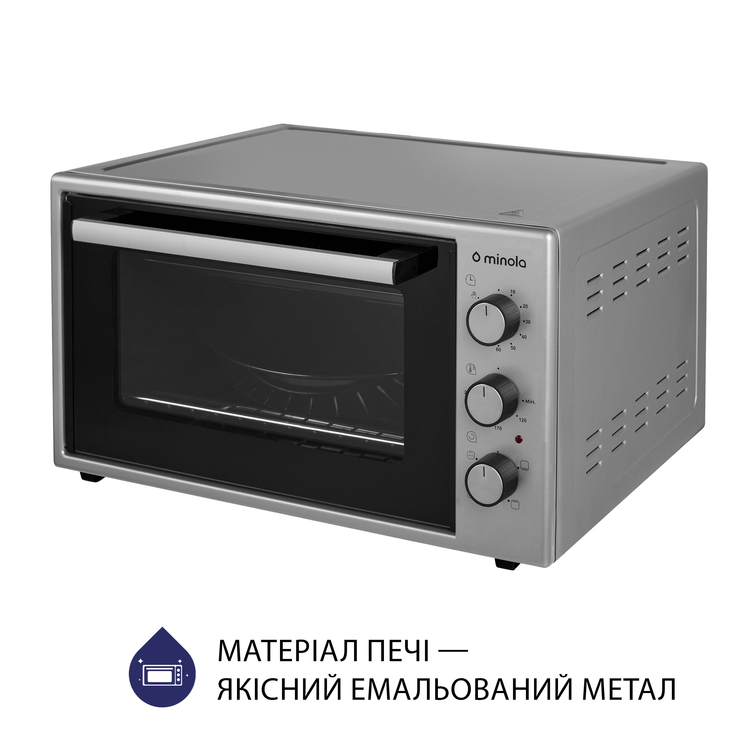 Minola 5902767909211 - зображення 6 Электрическая печь Minola FOEV 3714 GR - зображення 6