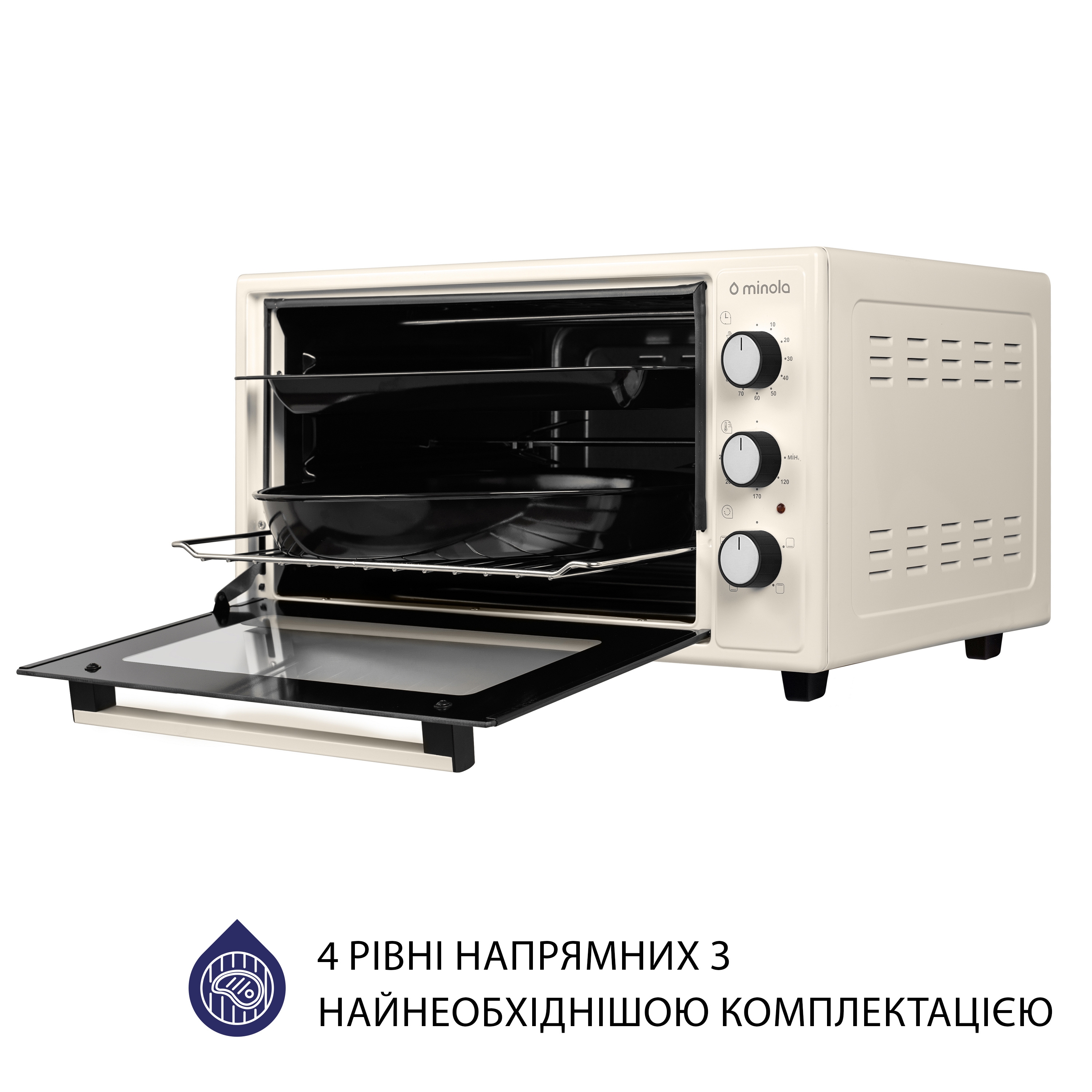 Minola 5902767909228 - зображення 7 Электрическая печь Minola FOEV 3714 IV - зображення 7