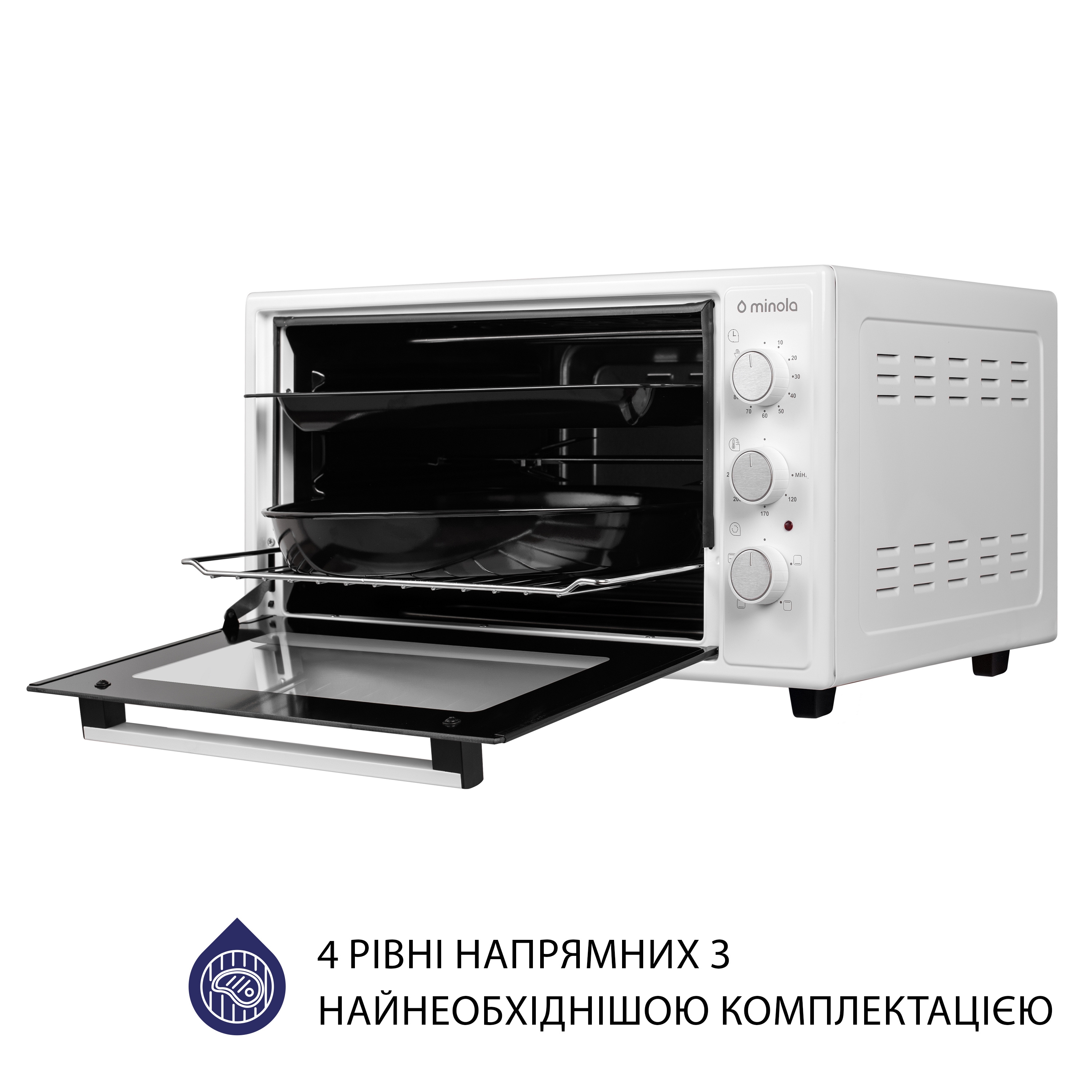Електрична піч Minola FOEV 4815 WH - зображення 7