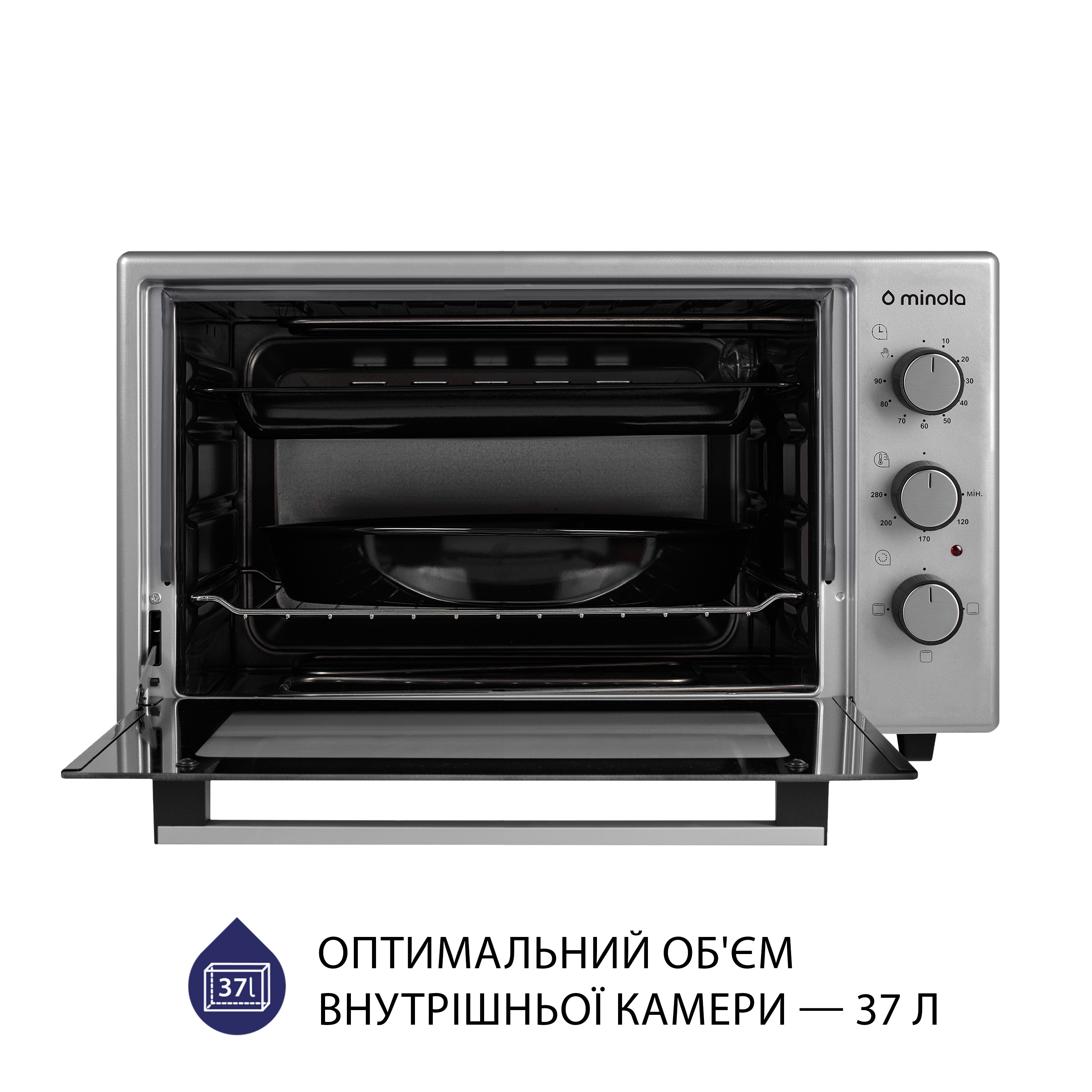 Електрична піч Minola FOE 3714 GR - зображення 2