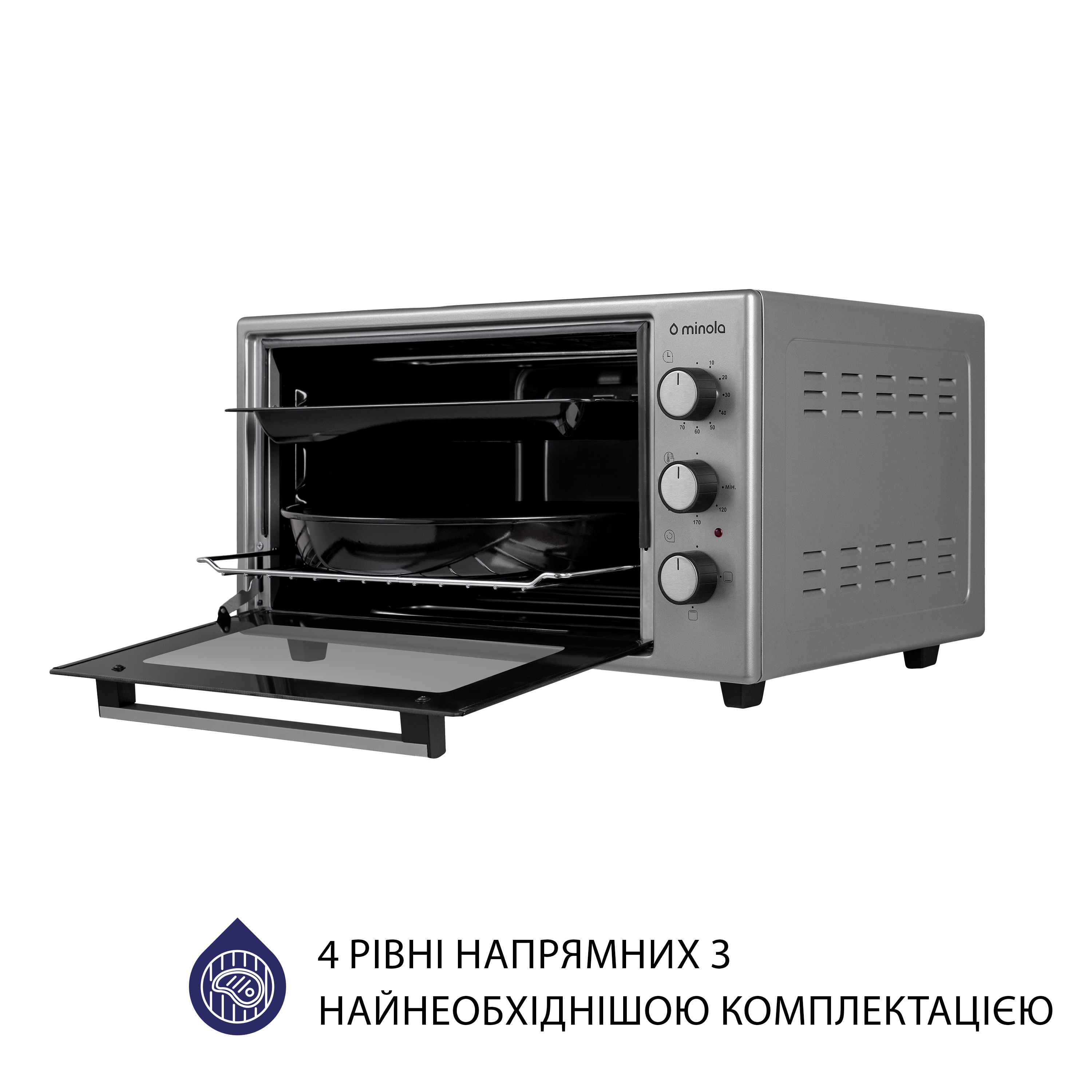 Електрична піч Minola FOE 3714 GR - зображення 7