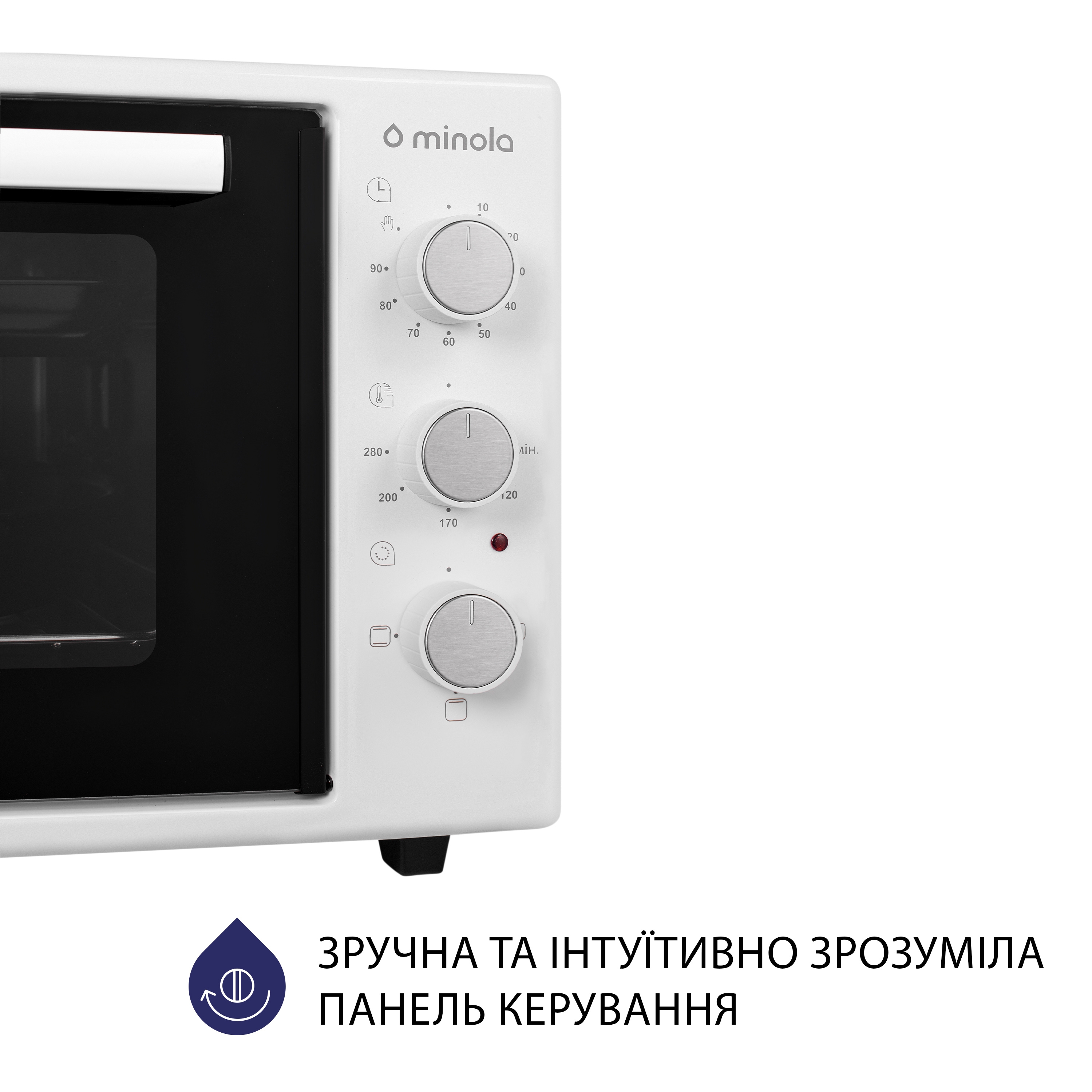 Minola 5902767909167 - зображення 3 Електрична піч Minola FOE 3714 WH - зображення 3