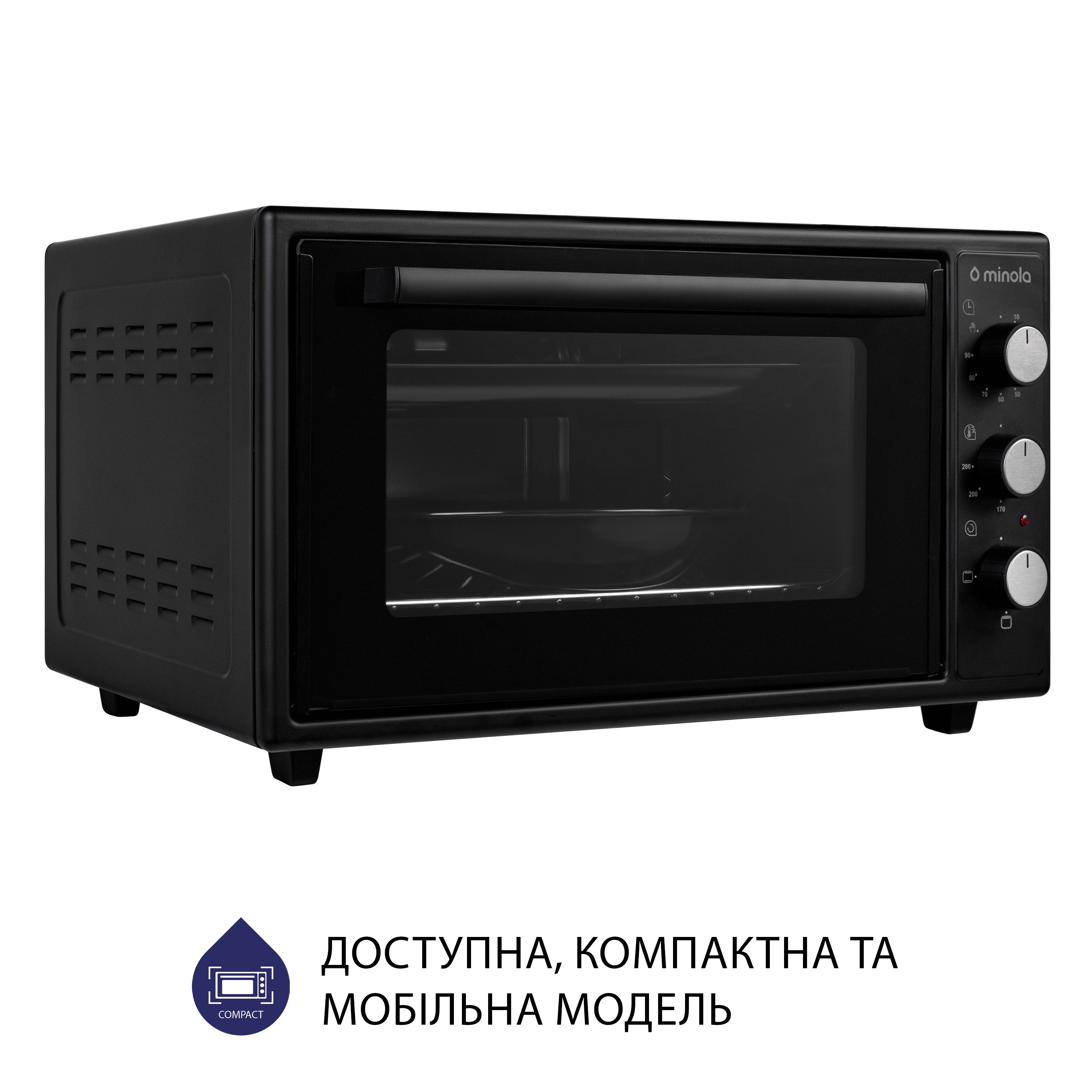 Minola 5902767909280 - зображення 4 Электрическая печь Minola FOE 4815 BL - зображення 4
