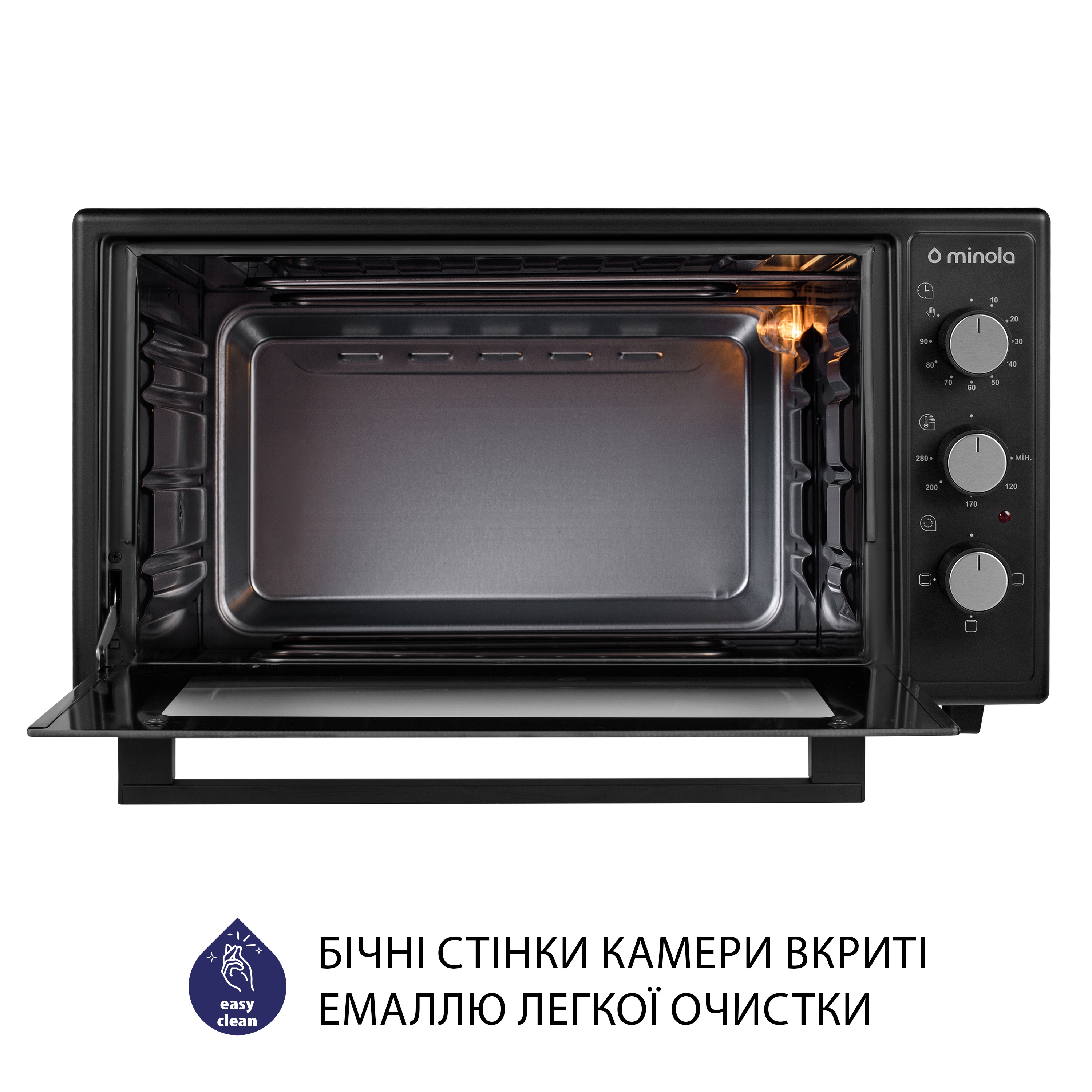 Minola 5902767909280 - зображення 8 Электрическая печь Minola FOE 4815 BL - зображення 8