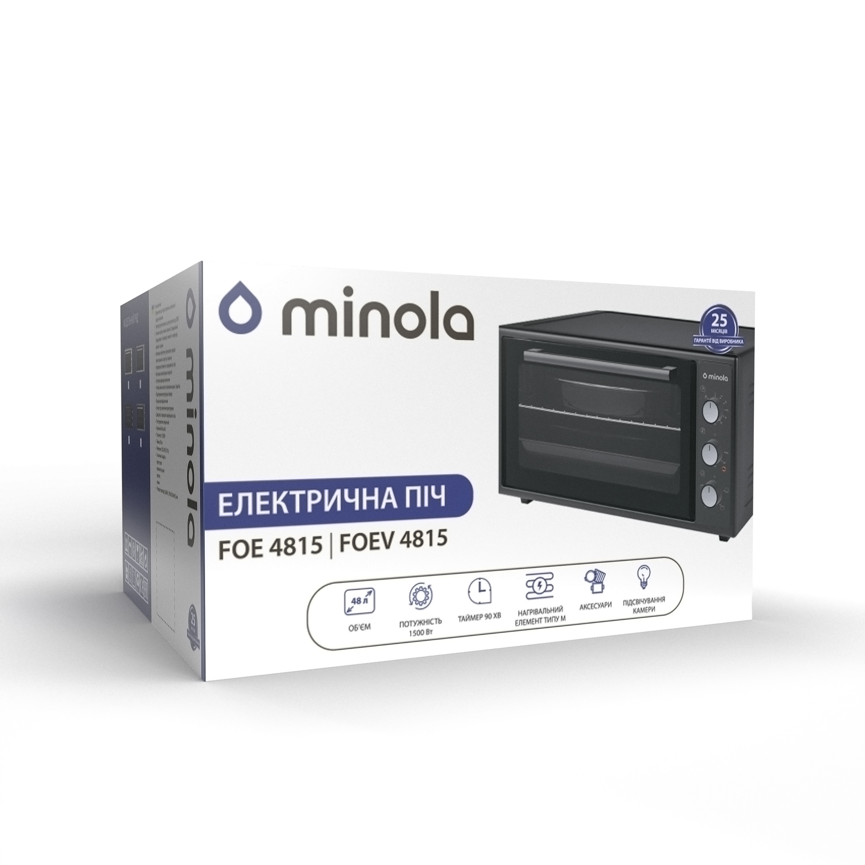 Minola 5902767909310 - зображення 14 Электрическая печь Minola FOE 4815 IV - зображення 14