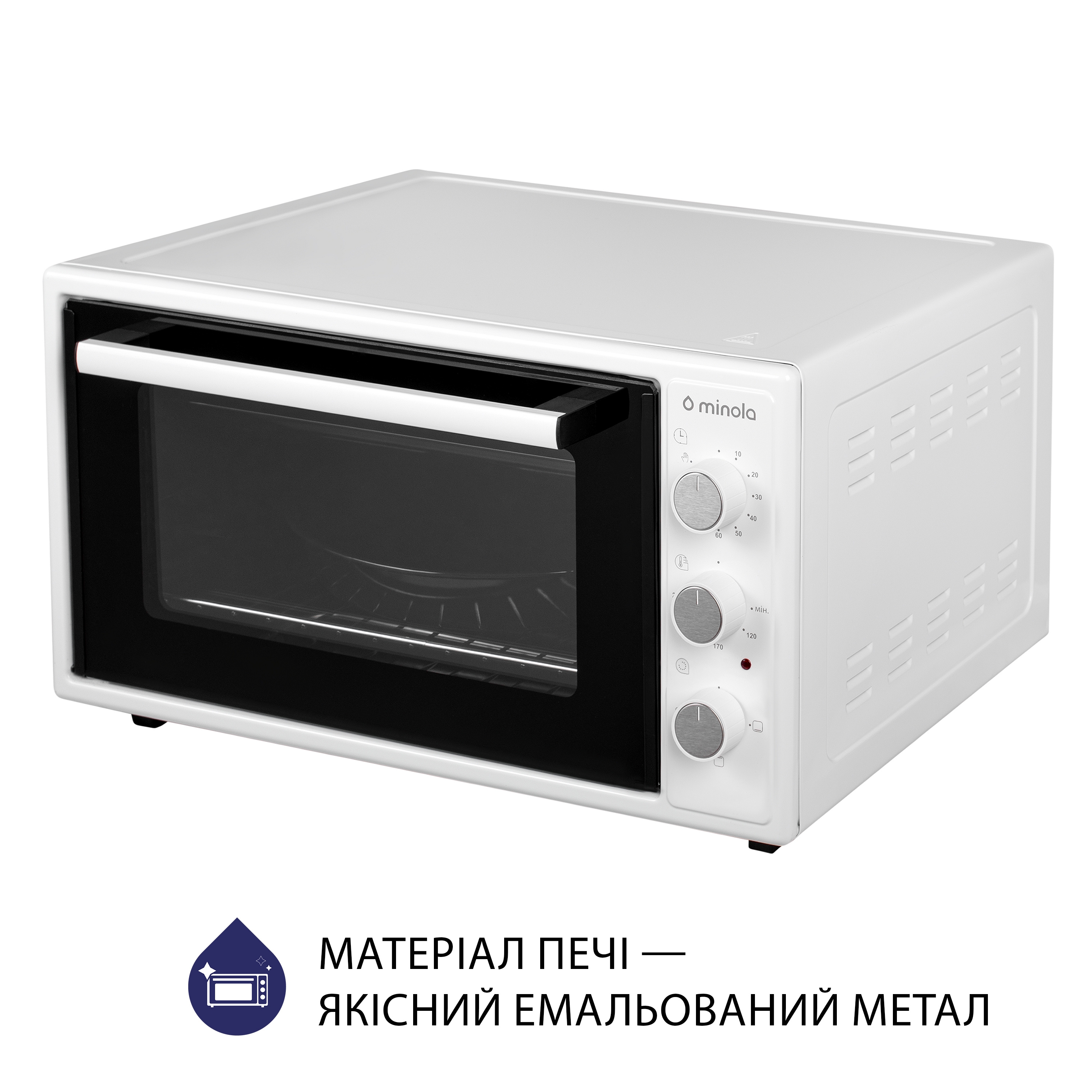 Minola 5902767909297 - зображення 6 Электрическая печь Minola FOE 4815 WH - зображення 6
