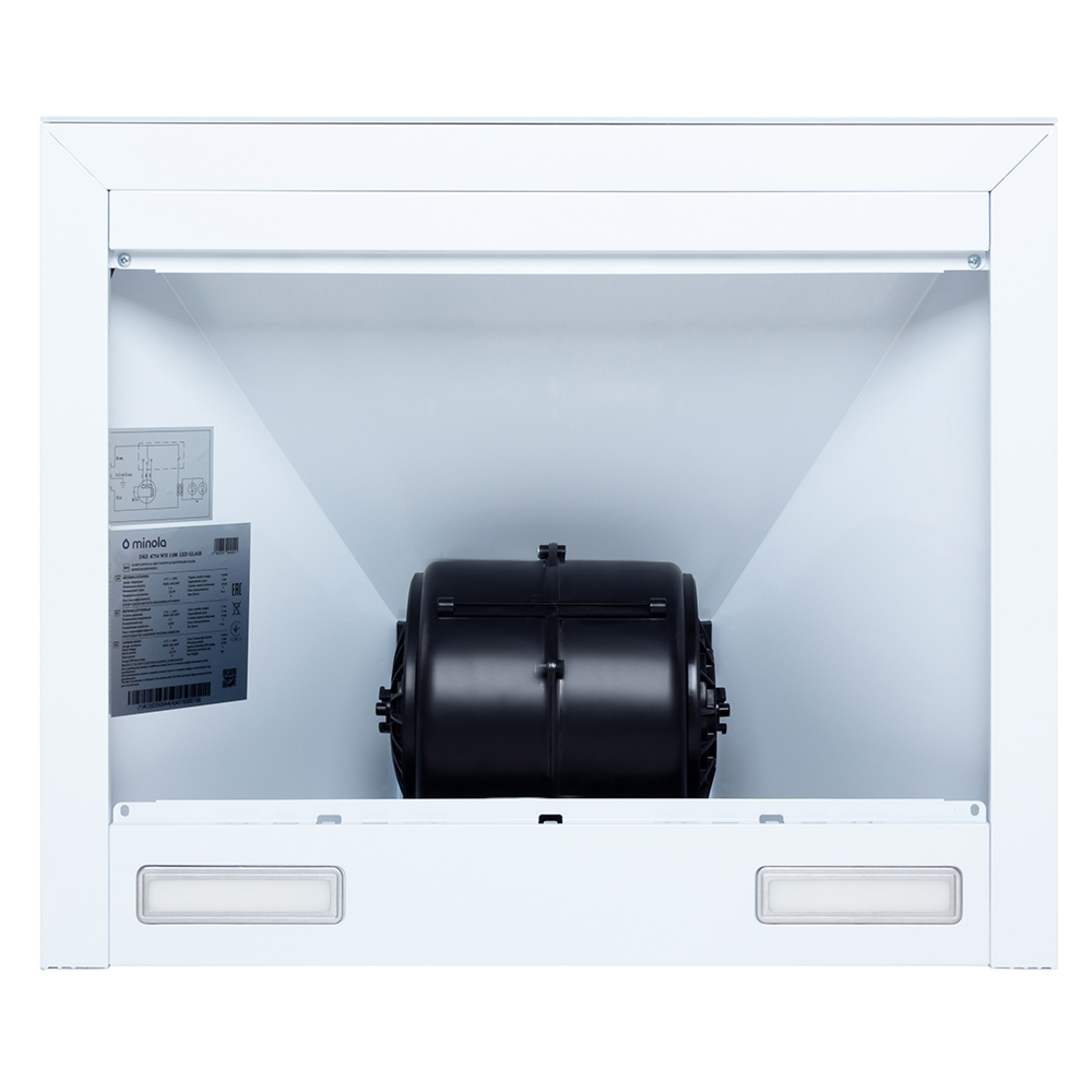 Витяжка купольна Minola DKS 6754 WH 1100 LED GLASS - зображення 6