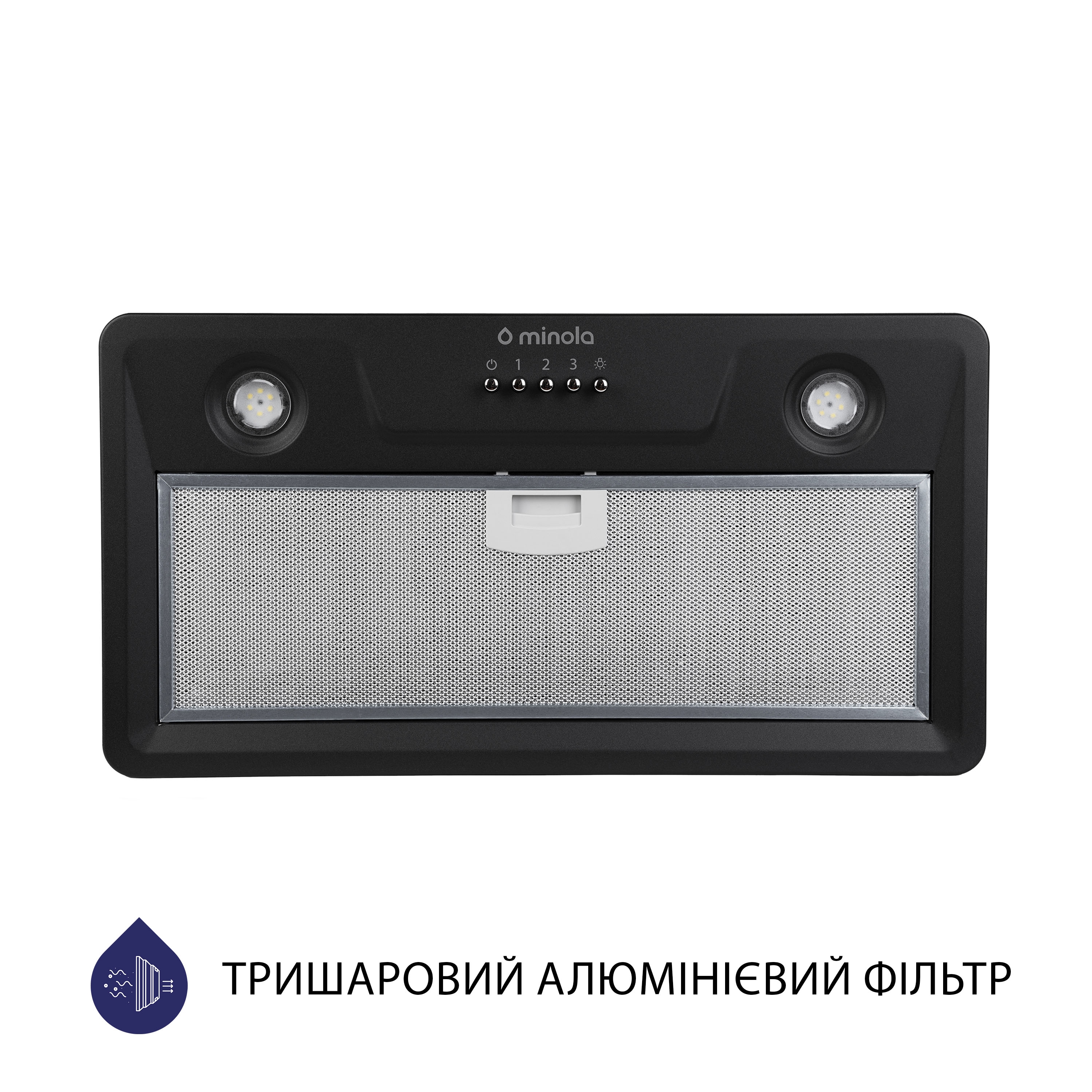 Вытяжка полновстраиваемая Minola HBI 5202 BL 700 LED - зображення 2