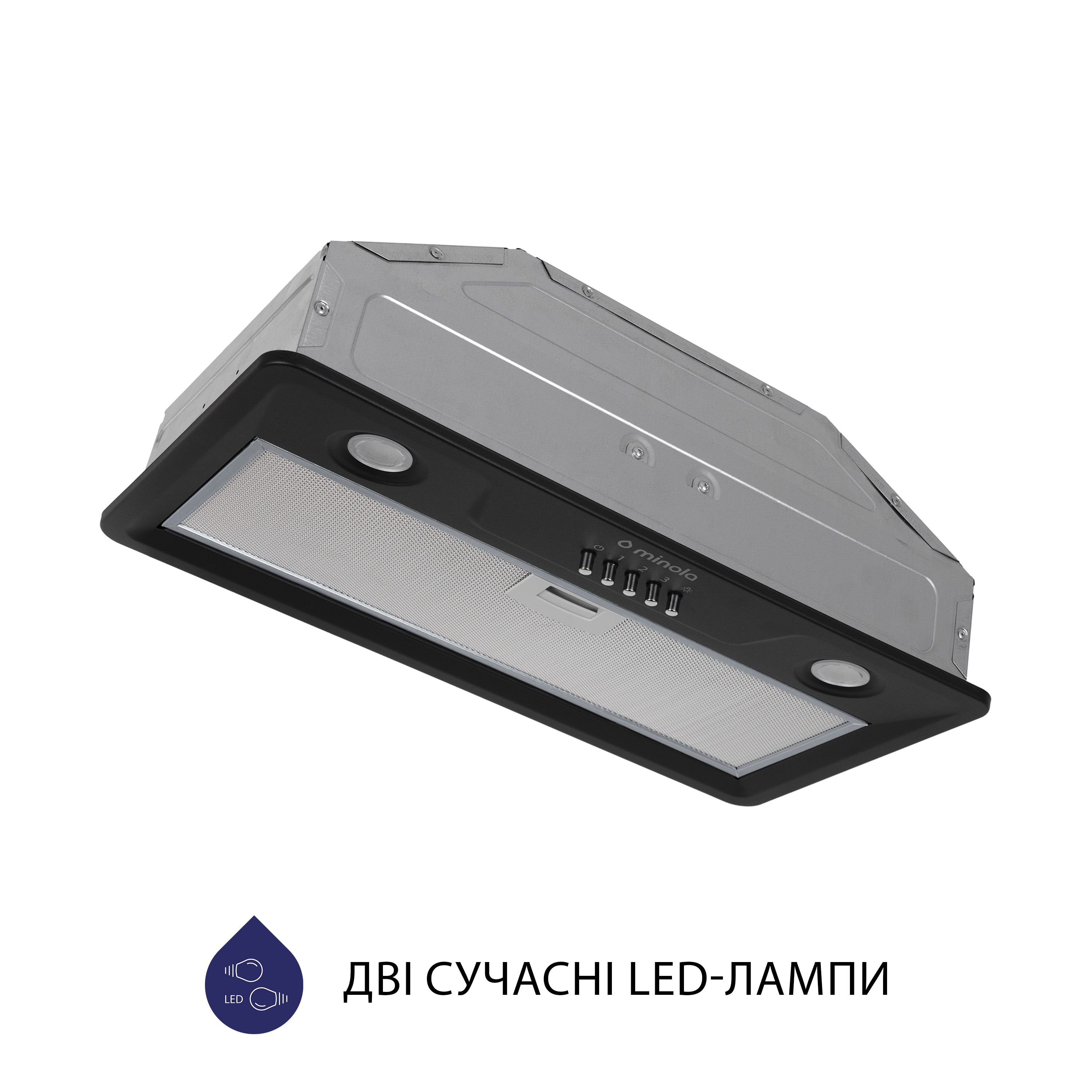 Вытяжка полновстраиваемая Minola HBI 5202 BL 700 LED - зображення 4