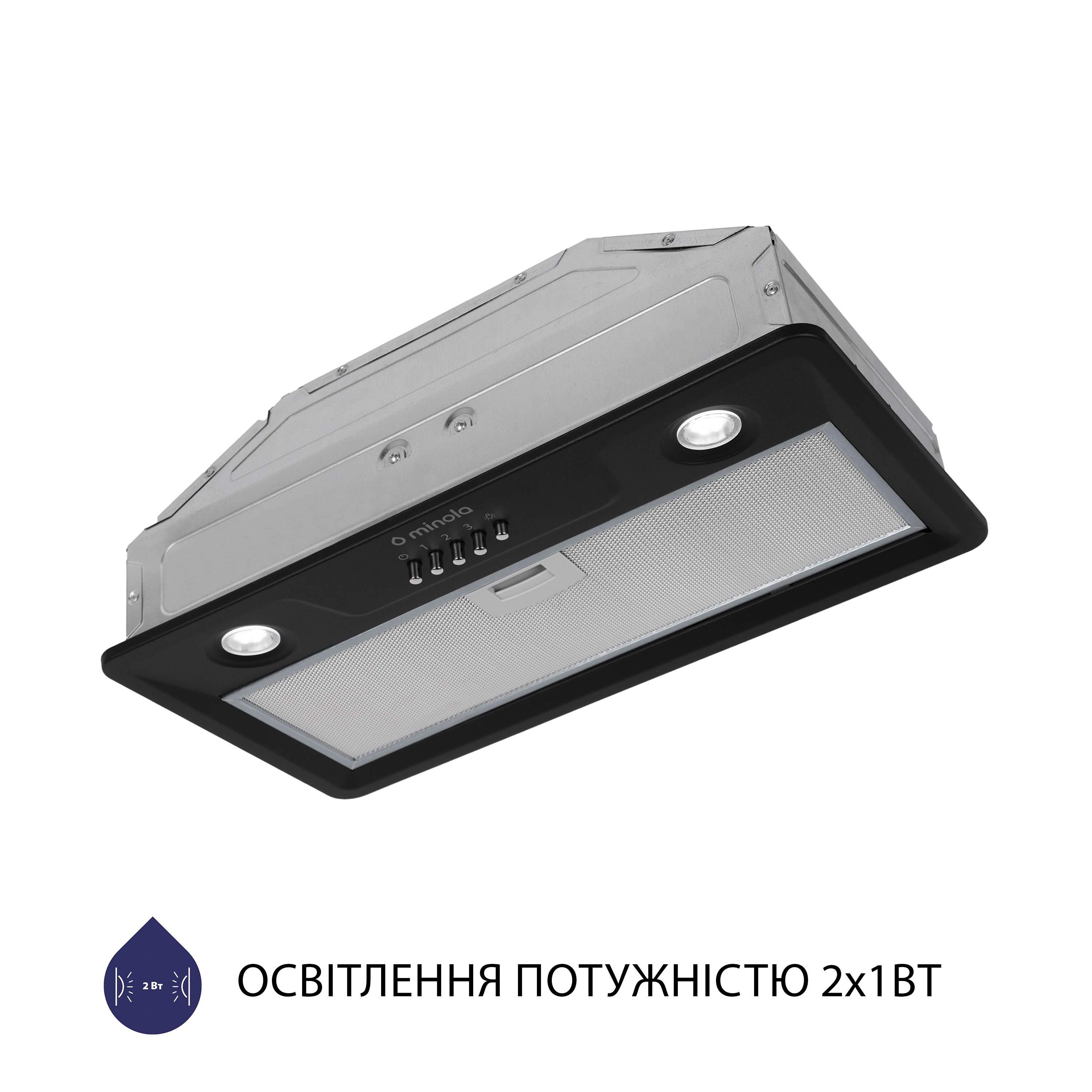Вытяжка полновстраиваемая Minola HBI 5202 BL 700 LED - зображення 5