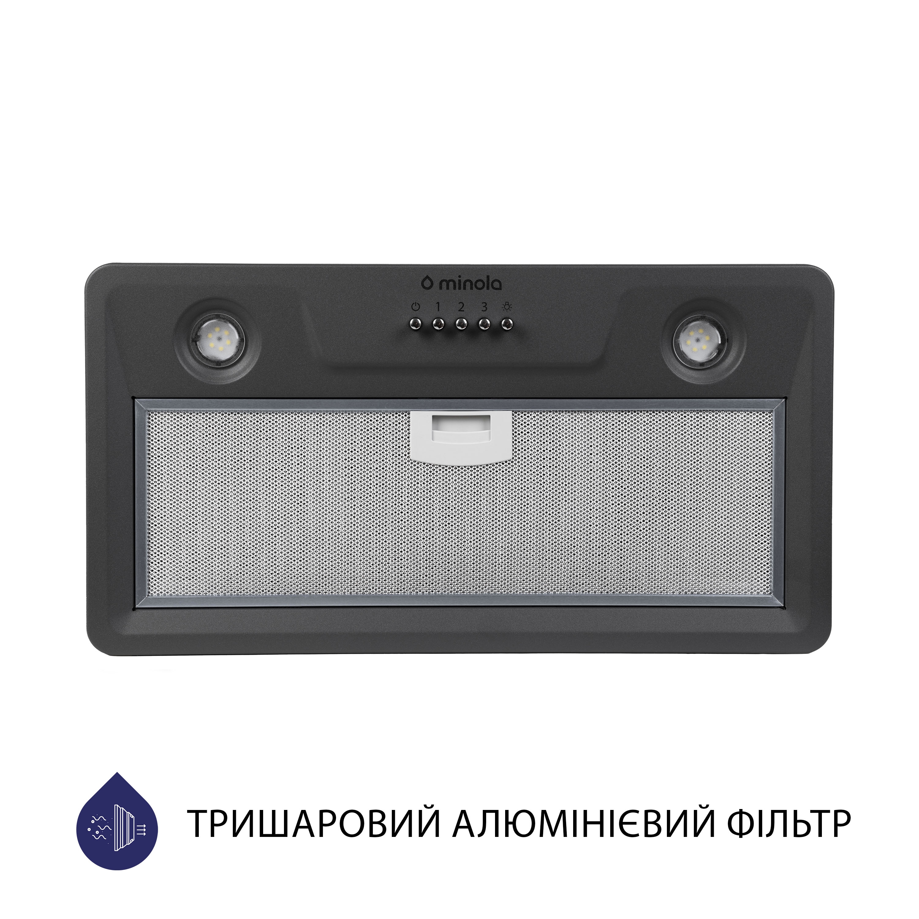 Вытяжка полновстраиваемая Minola HBI 5202 GR 700 LED - зображення 2