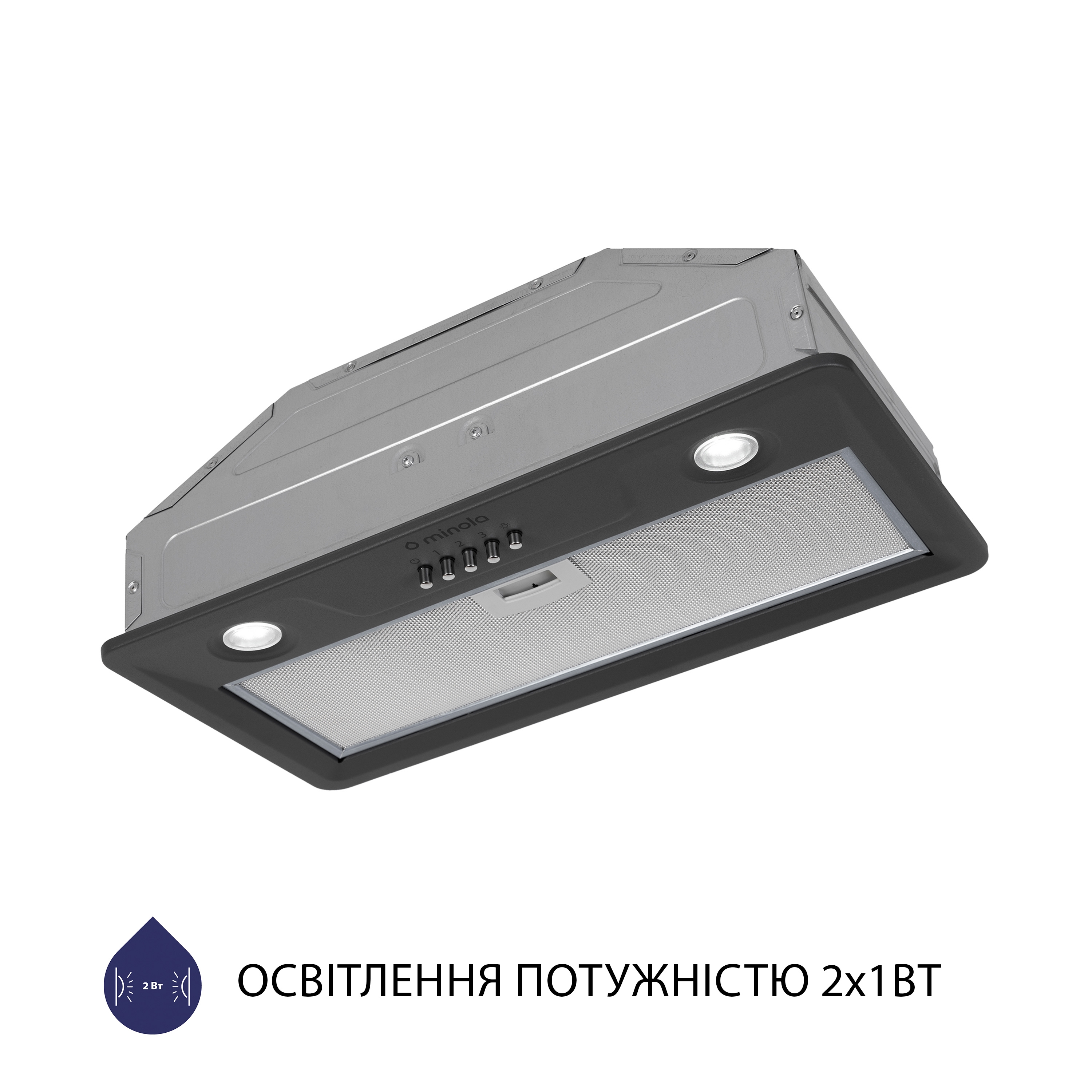 Вытяжка полновстраиваемая Minola HBI 5202 GR 700 LED - зображення 5