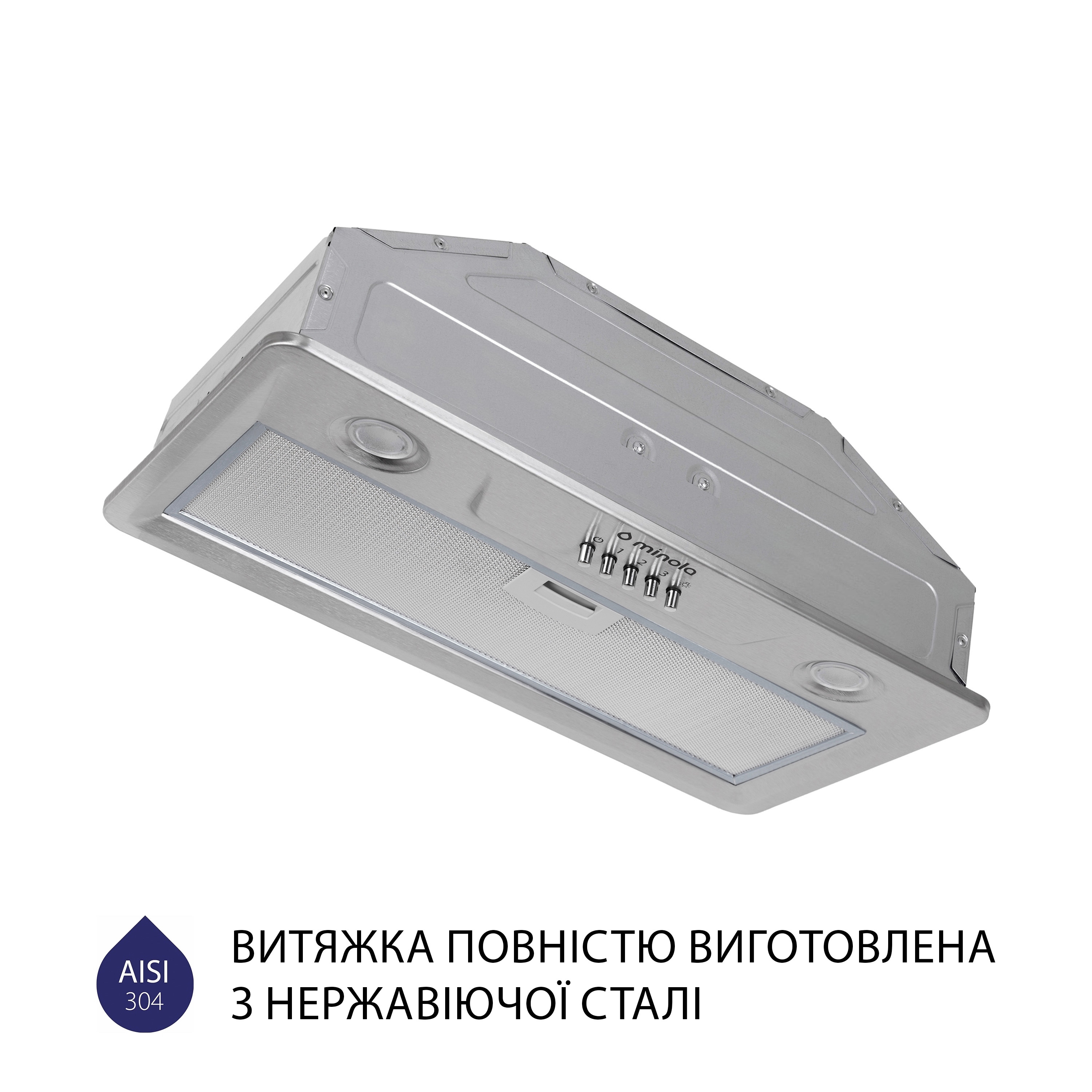 Вытяжка полновстраиваемая Minola HBI 5202 I 700 LED - зображення 4