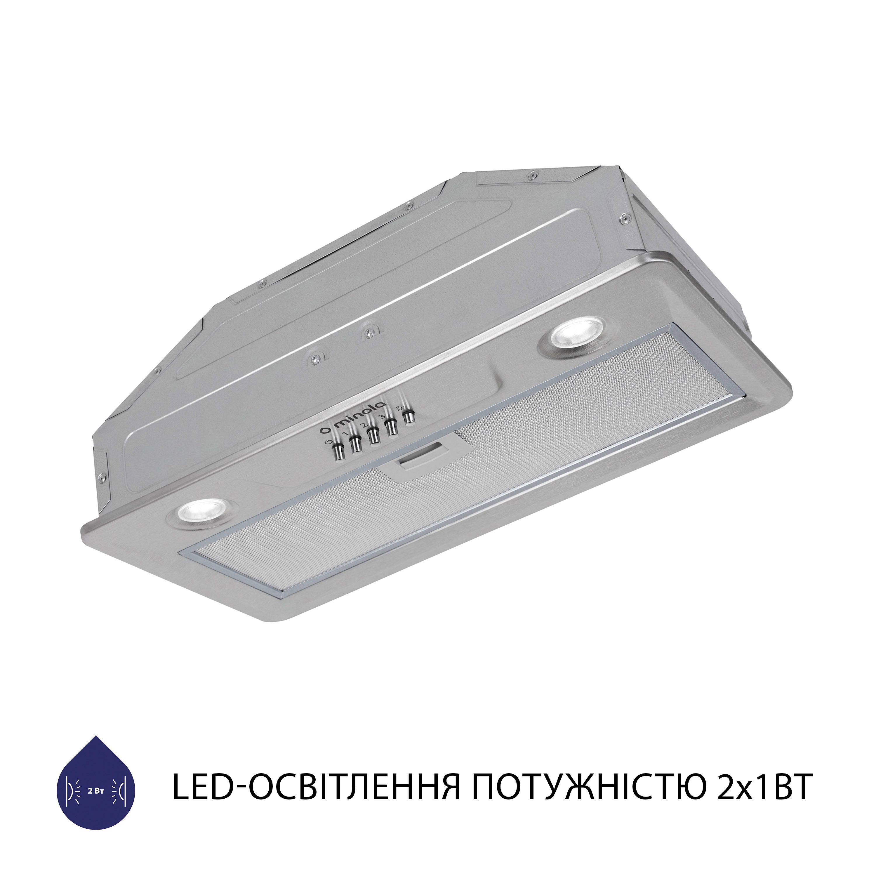 Вытяжка полновстраиваемая Minola HBI 5202 I 700 LED - зображення 5