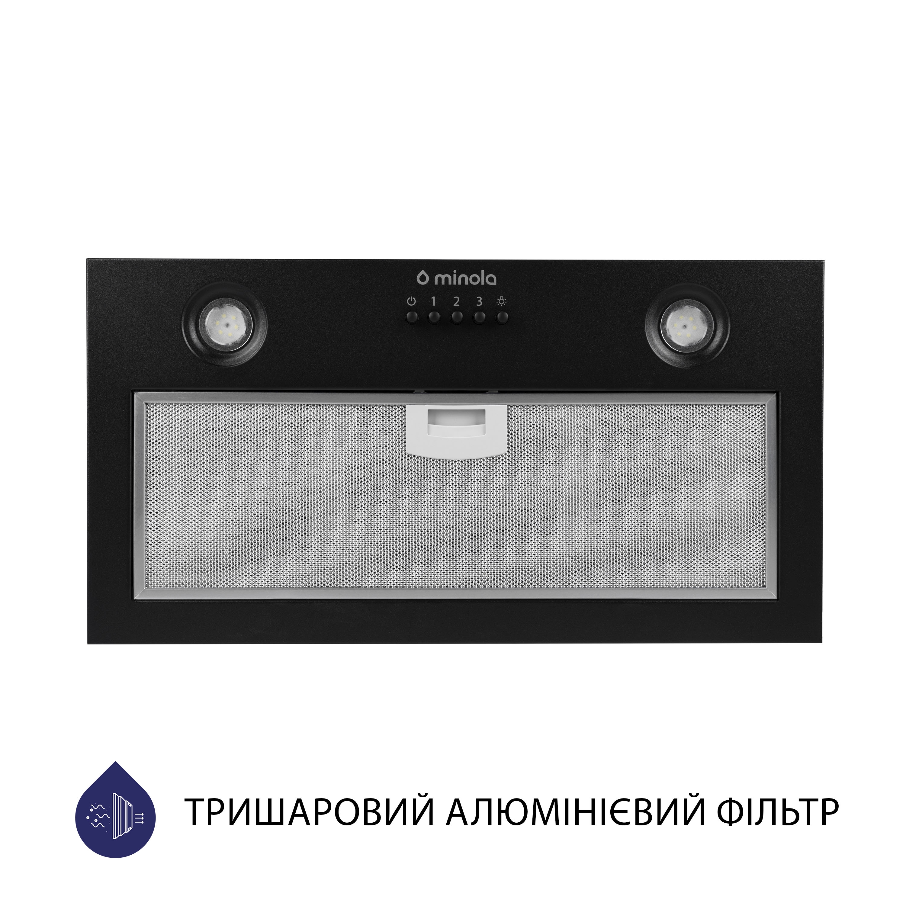 Витяжка повновбудована Minola HBI 5204 BL 700 LED - зображення 2