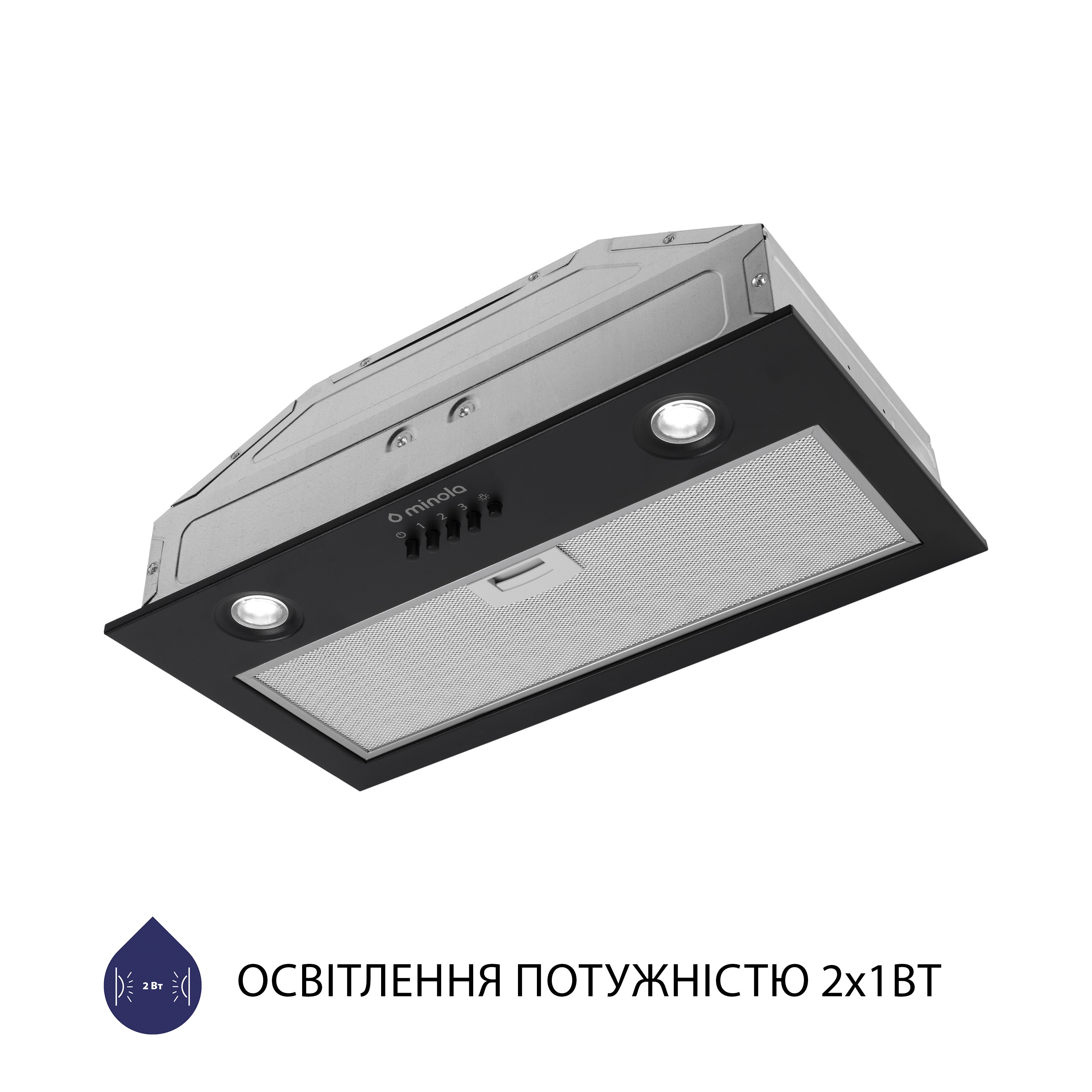 Витяжка повновбудована Minola HBI 5204 BL 700 LED - зображення 5