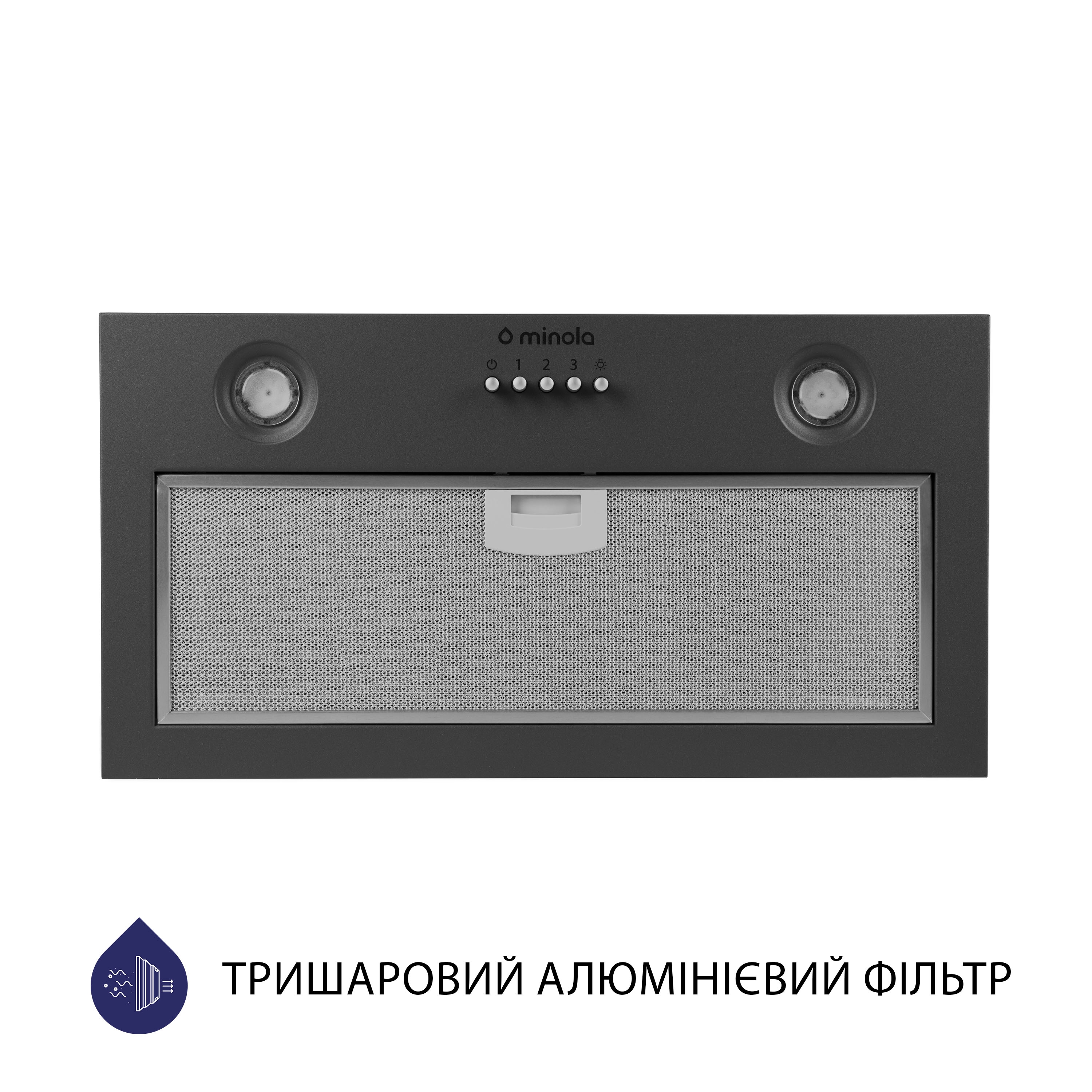 Вытяжка полновстраиваемая Minola HBI 5204 GR 700 LED - зображення 2