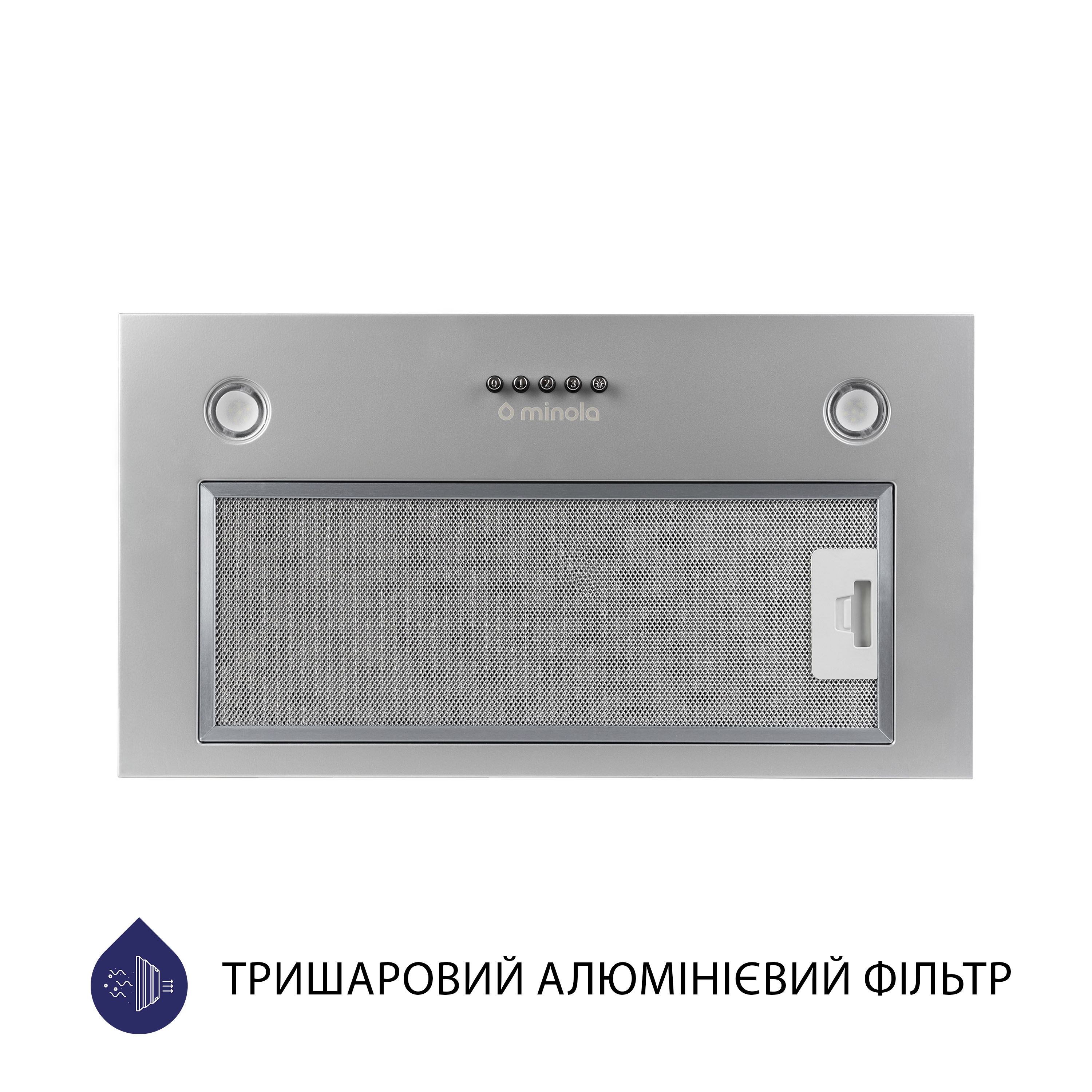 Вытяжка полновстраиваемая Minola HBI 5227 GR 700 LED - зображення 2