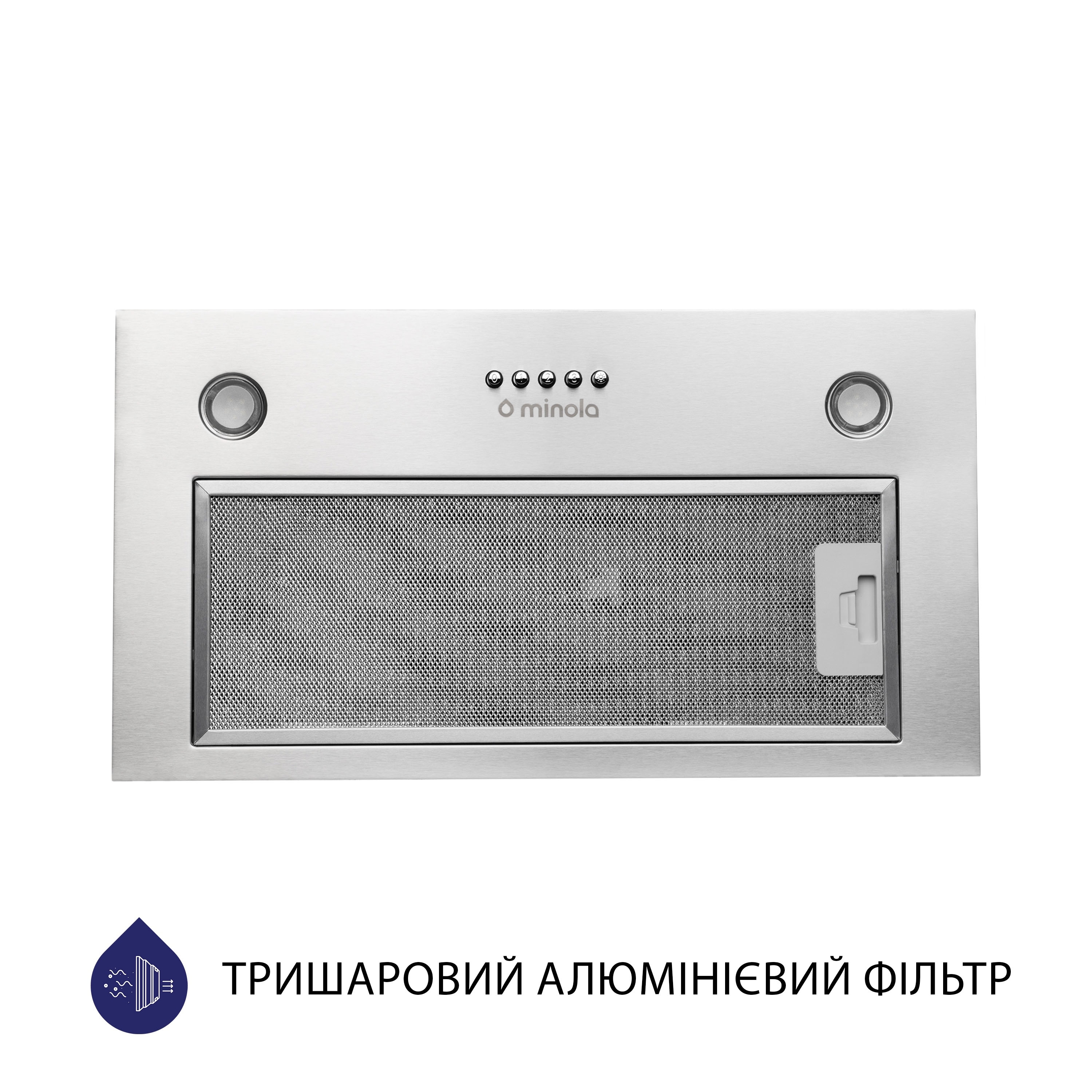 Вытяжка полновстраиваемая Minola HBI 5227 I 700 LED - зображення 2