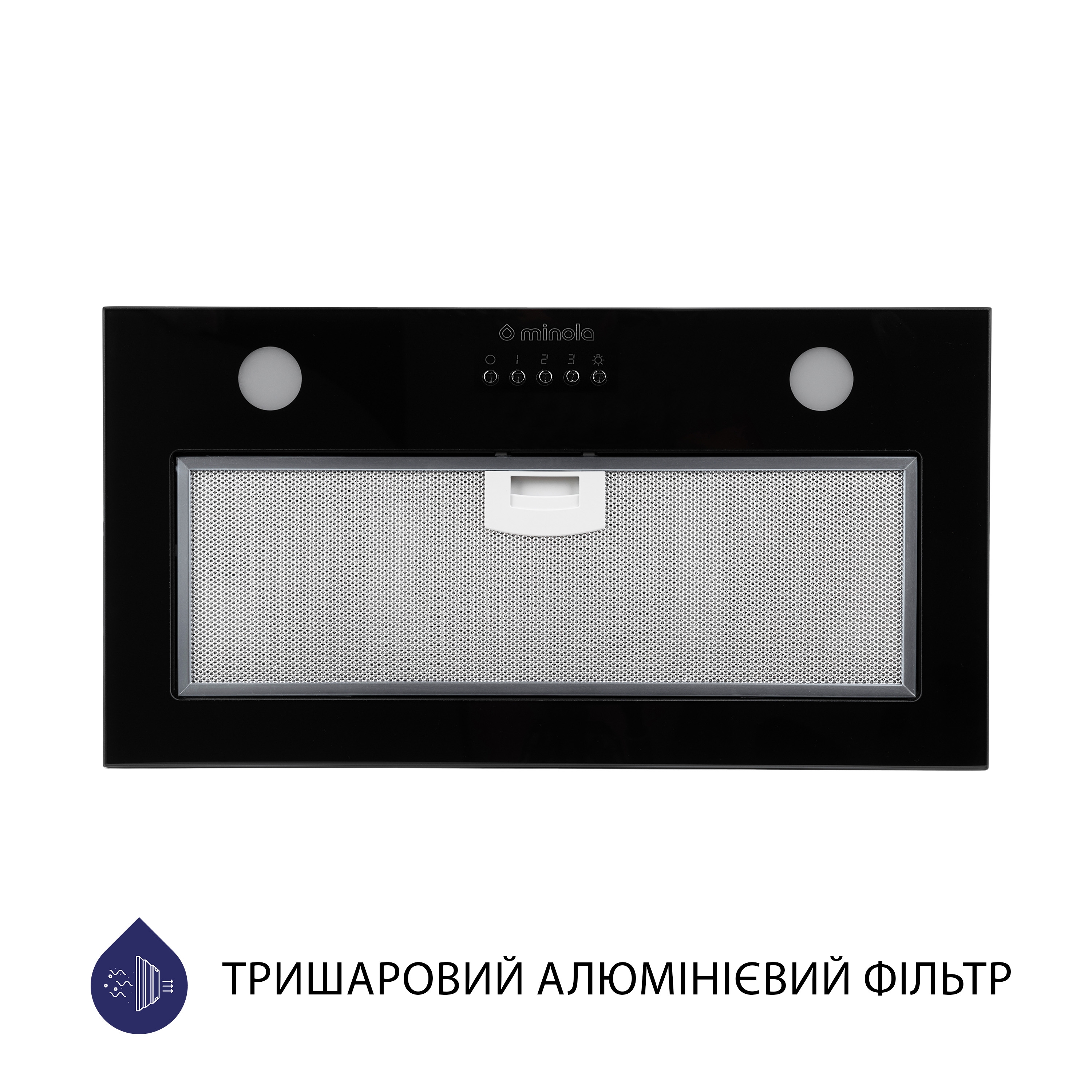 Вытяжка полновстраиваемая Minola HBI 5262 BL GLASS 700 LED - зображення 8