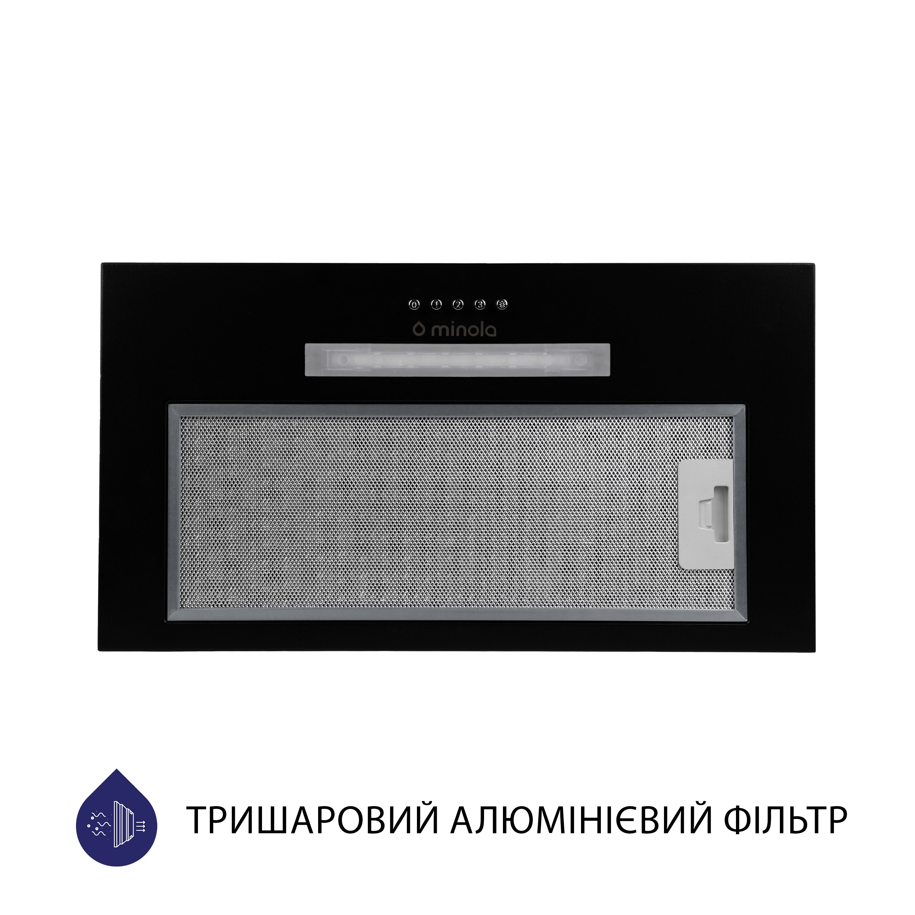 Витяжка повновбудована Minola HBI 5323 BL 800 LED - зображення 2