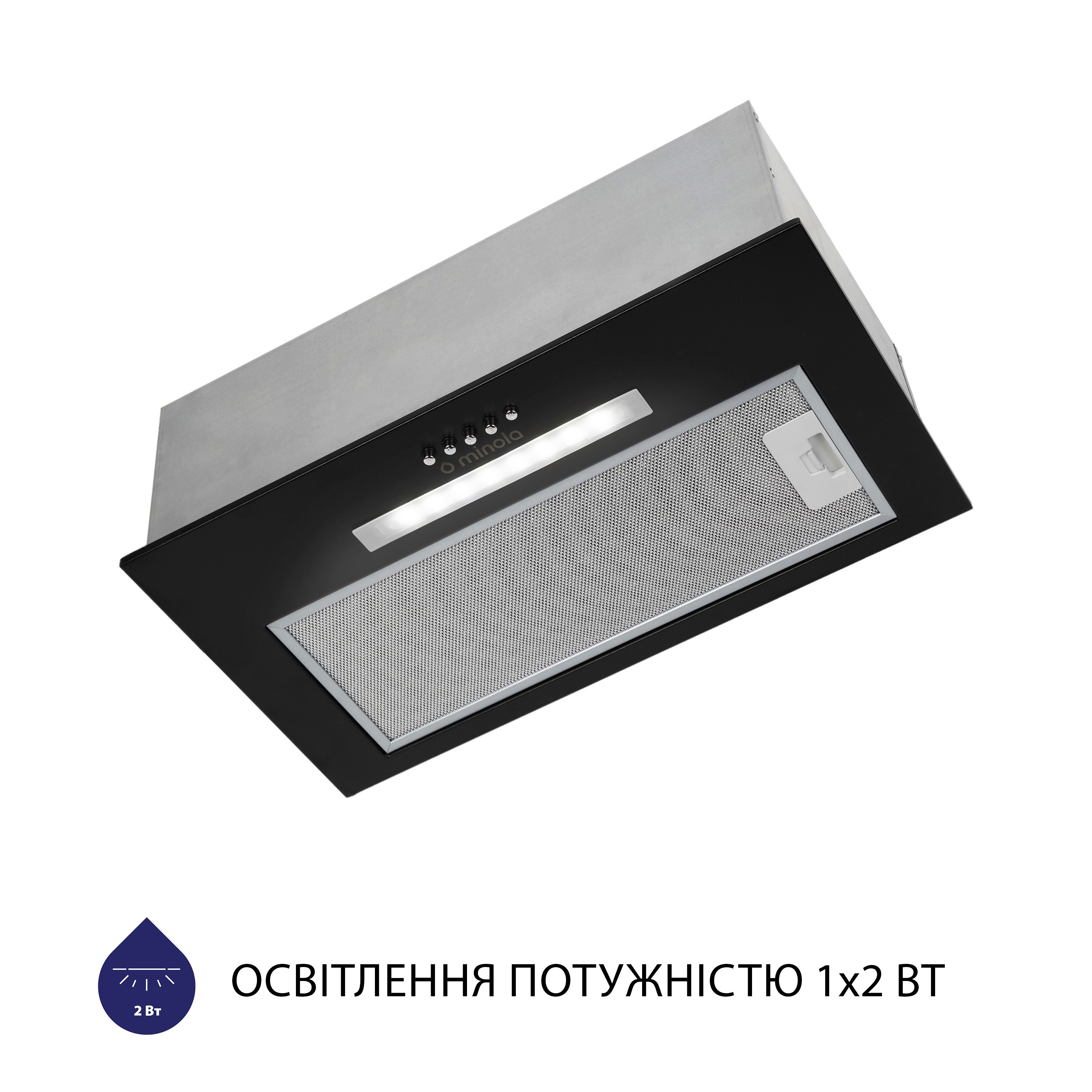 Витяжка повновбудована Minola HBI 5323 BL 800 LED - зображення 5