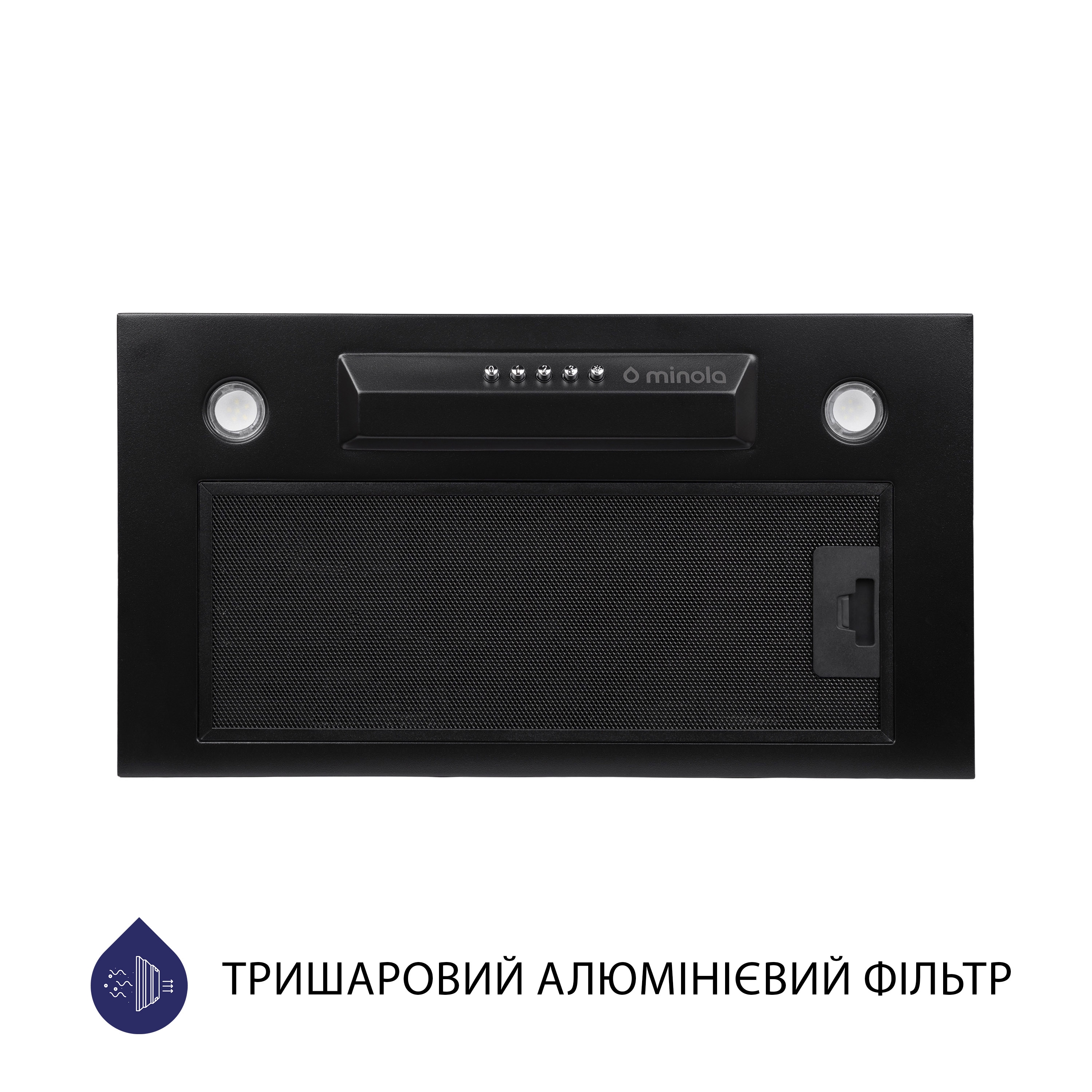 Витяжка повновбудована Minola HBI 53240 BL 800 LED - зображення 2