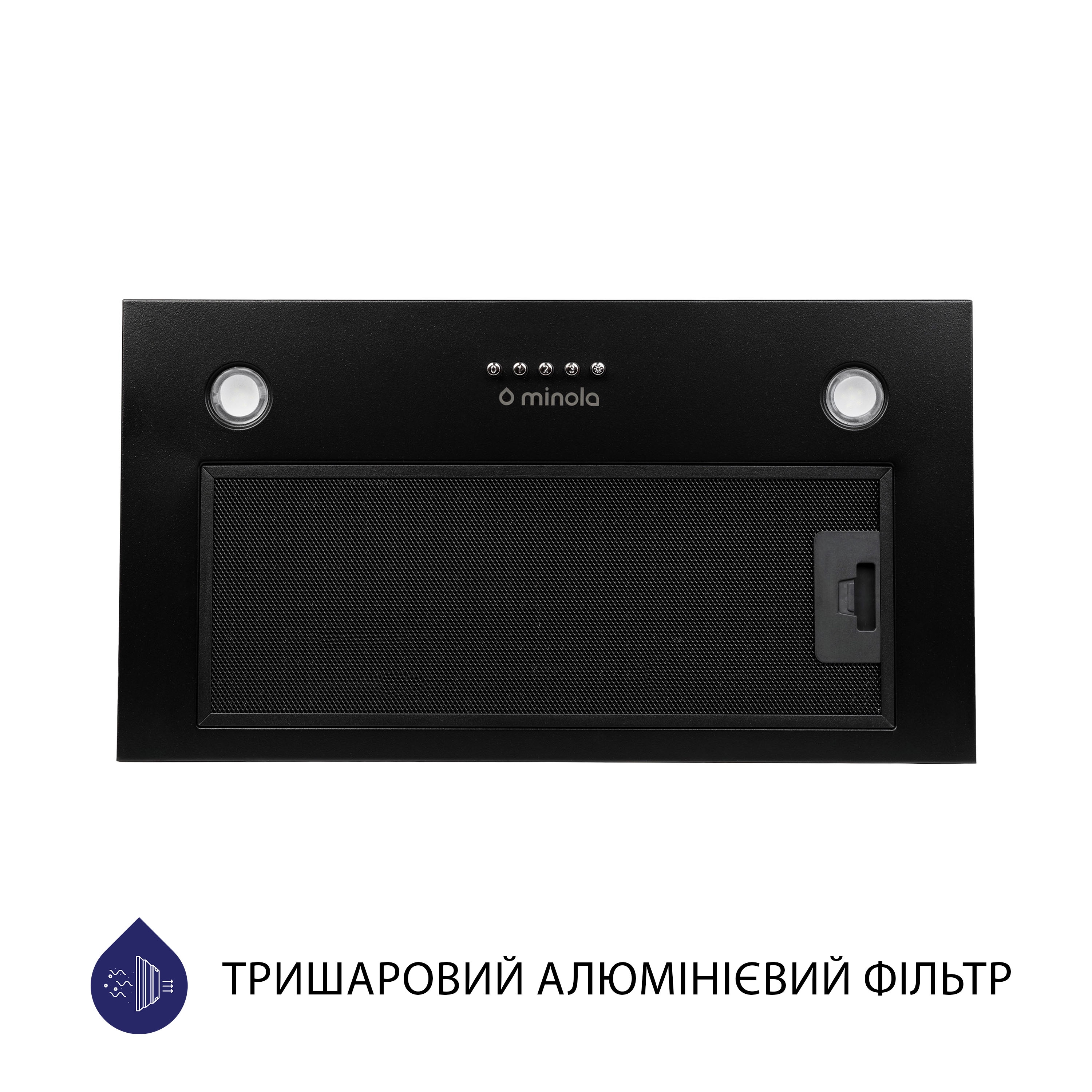 Витяжка повновбудована Minola HBI 56270 BL 1000 LED - зображення 2