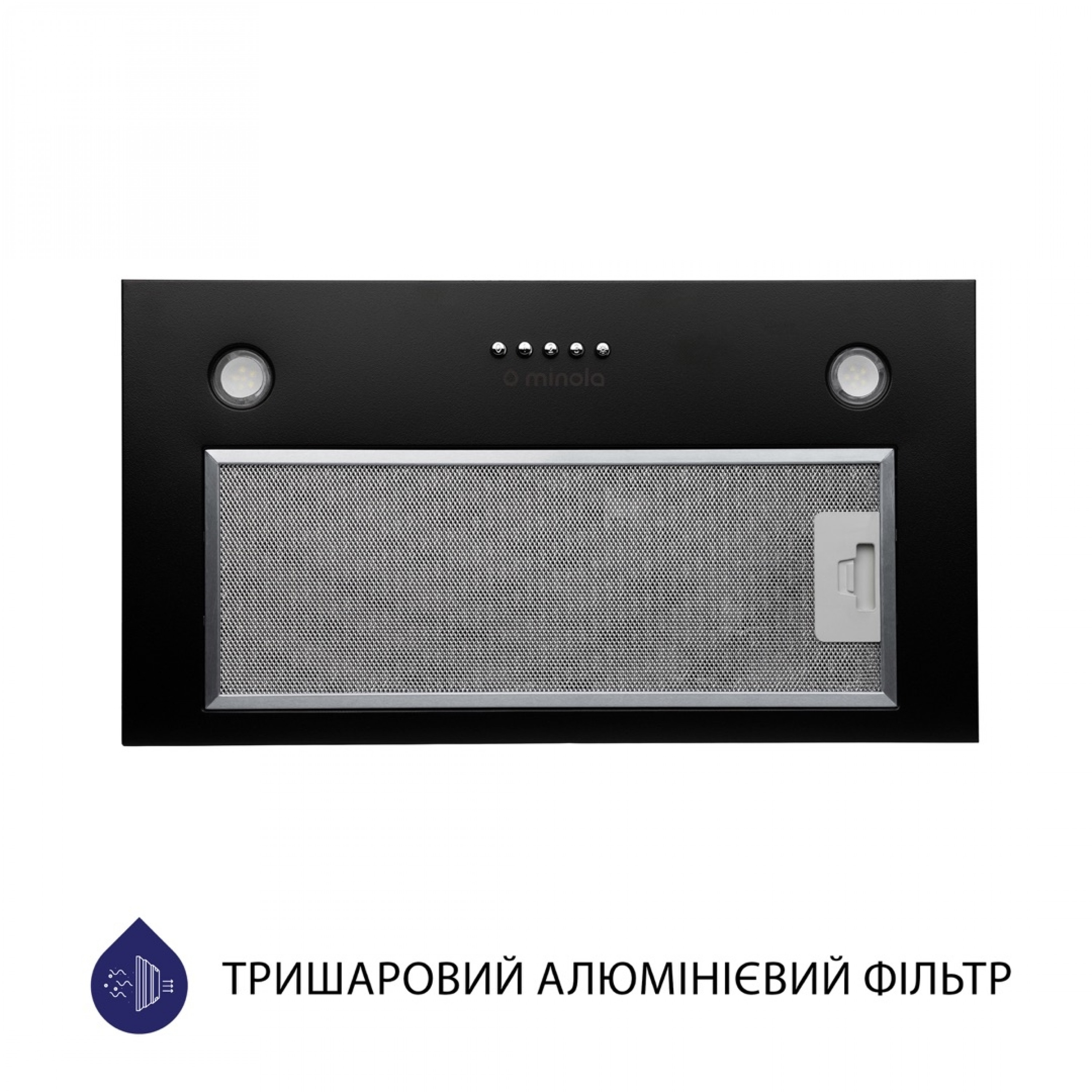 Витяжка повновбудована Minola HBI 5627 BL 1000 LED - зображення 2