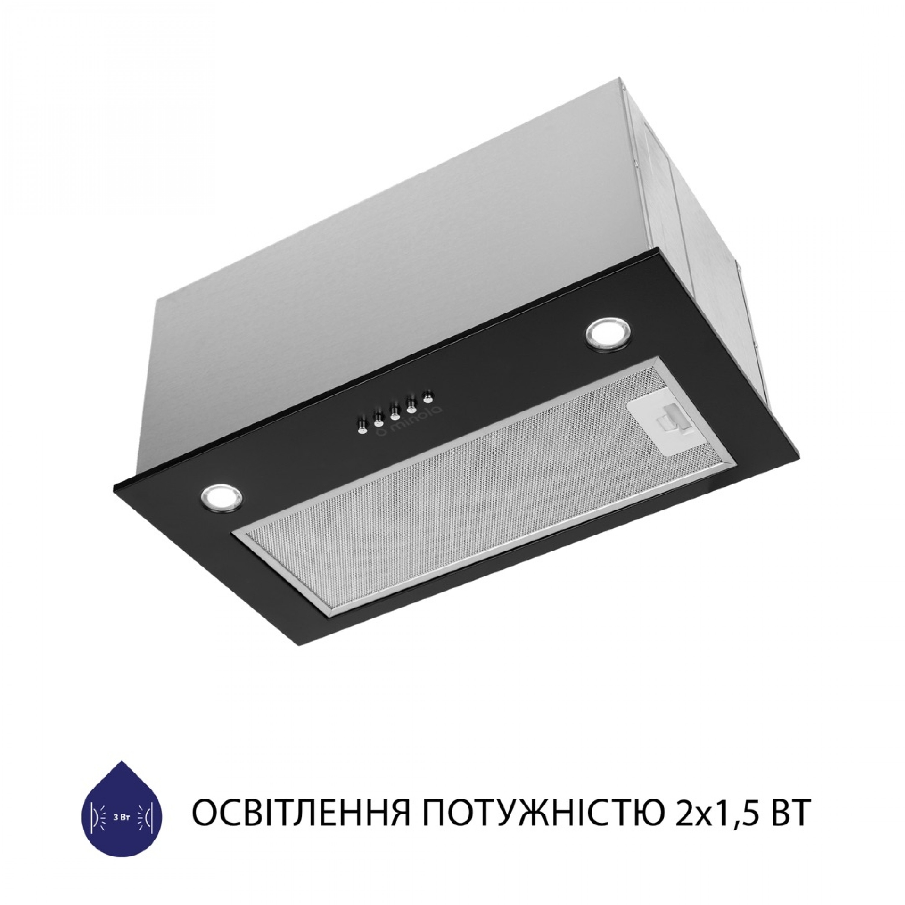 Витяжка повновбудована Minola HBI 5627 BL 1000 LED - зображення 5