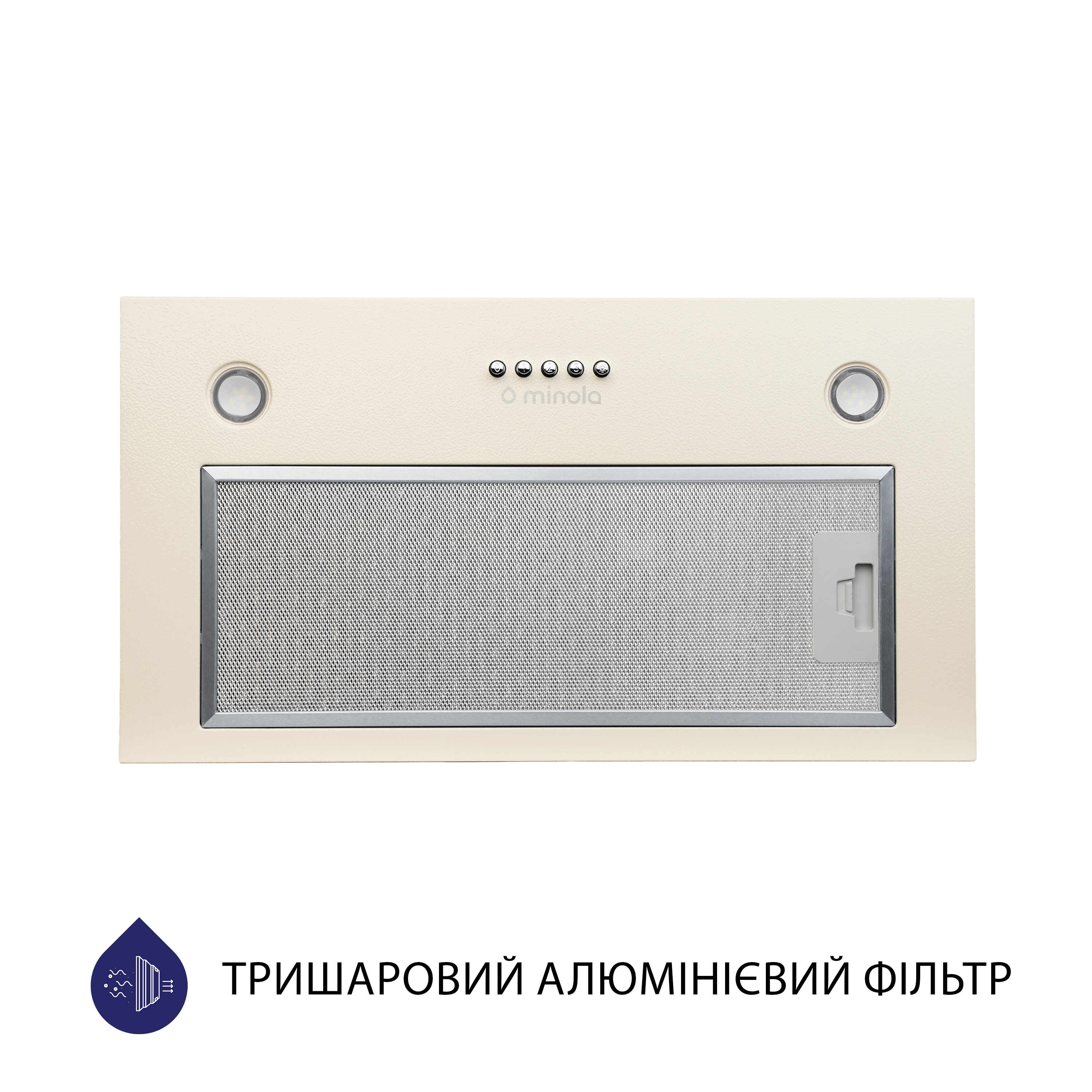 Витяжка повновбудована Minola HBI 5827 IV 1200 LED - зображення 2