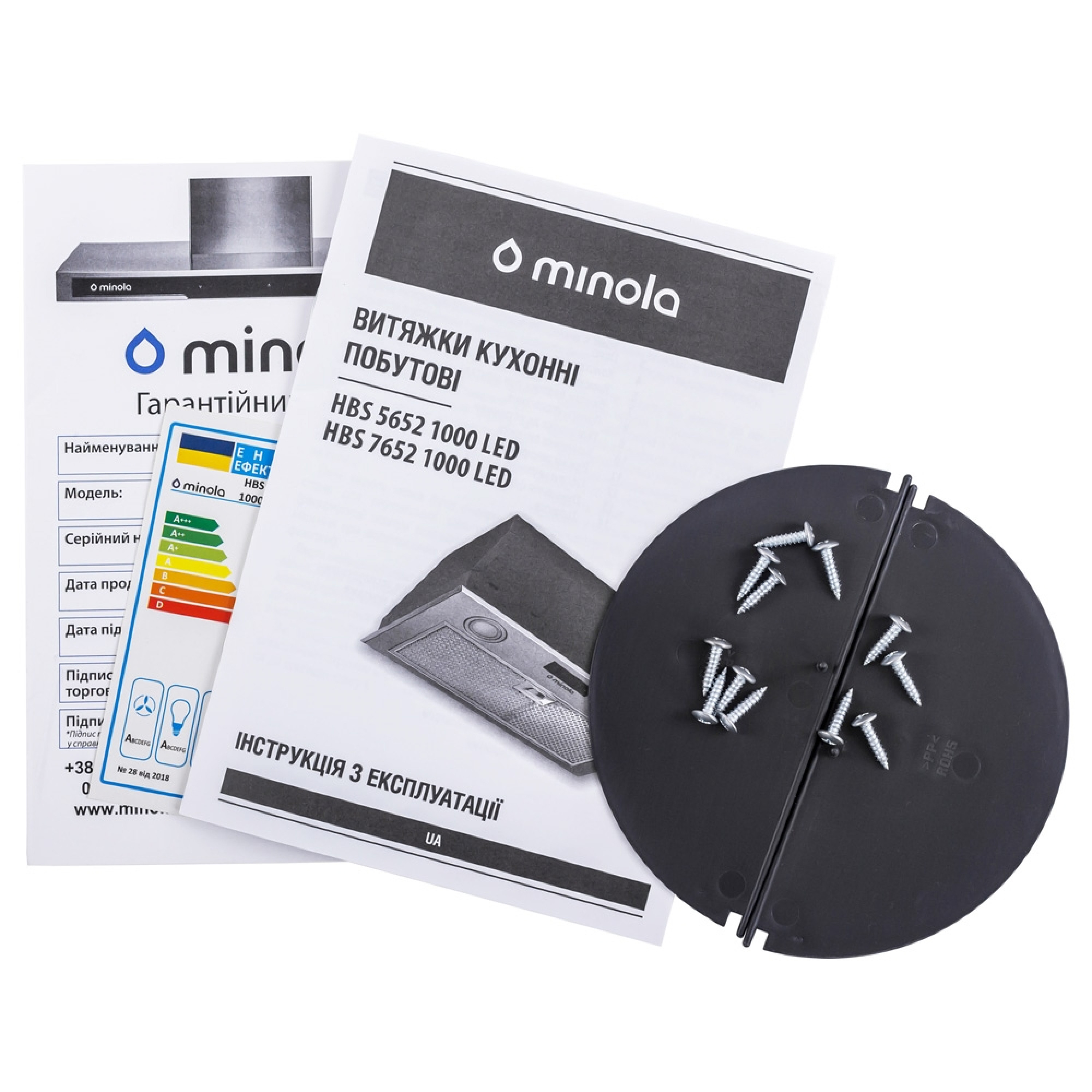 Витяжка повновбудована Minola HBS 7652 BL 1000 LED - зображення 10
