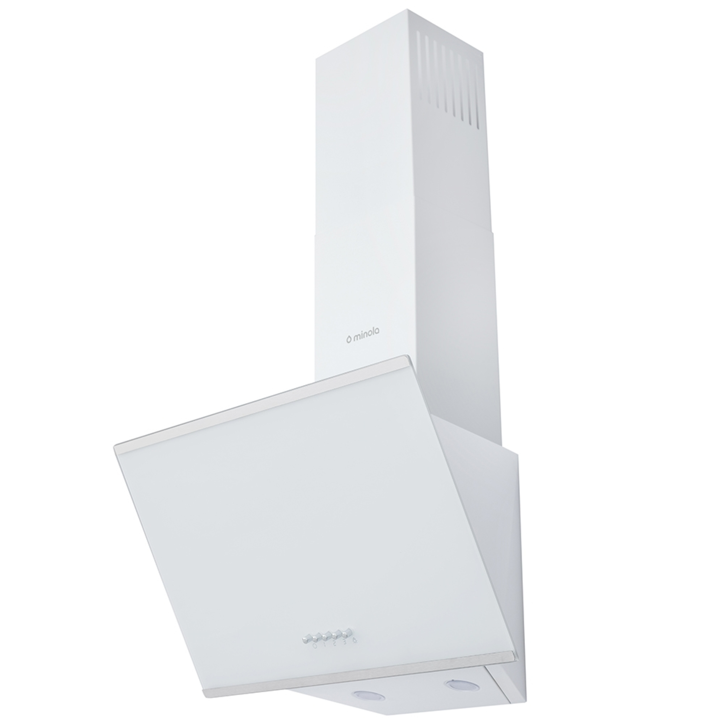 Вытяжка декоративная наклонная Minola HDN 5202 WH/INOX 700 LED - зображення 3
